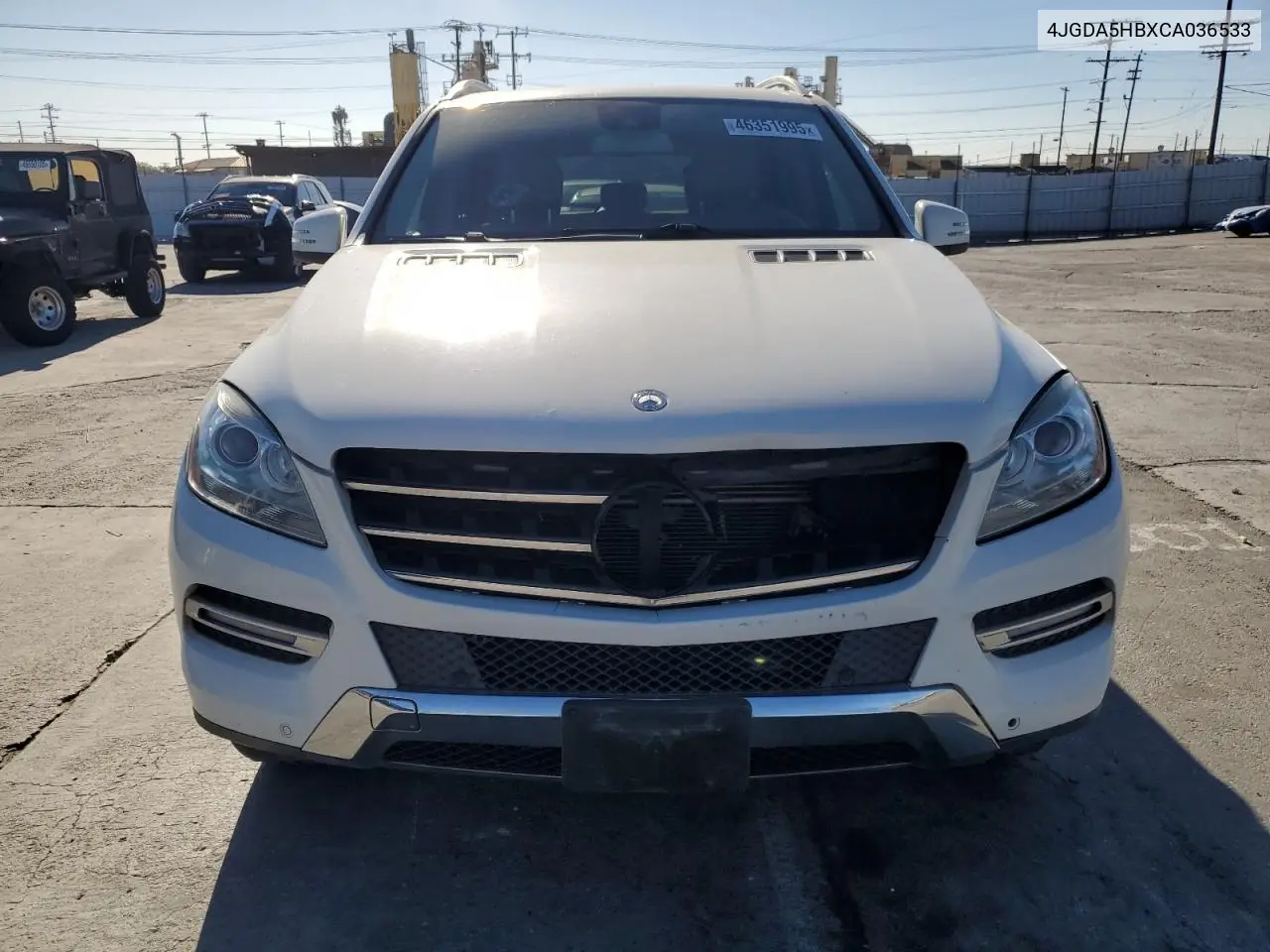 2012 Mercedes-Benz Ml 350 4Matic VIN: 4JGDA5HBXCA036533 Lot: 46351995