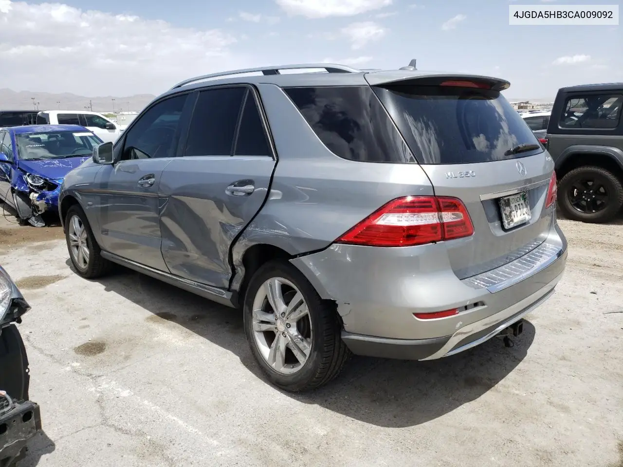 2012 Mercedes-Benz Ml 350 4Matic VIN: 4JGDA5HB3CA009092 Lot: 57116465