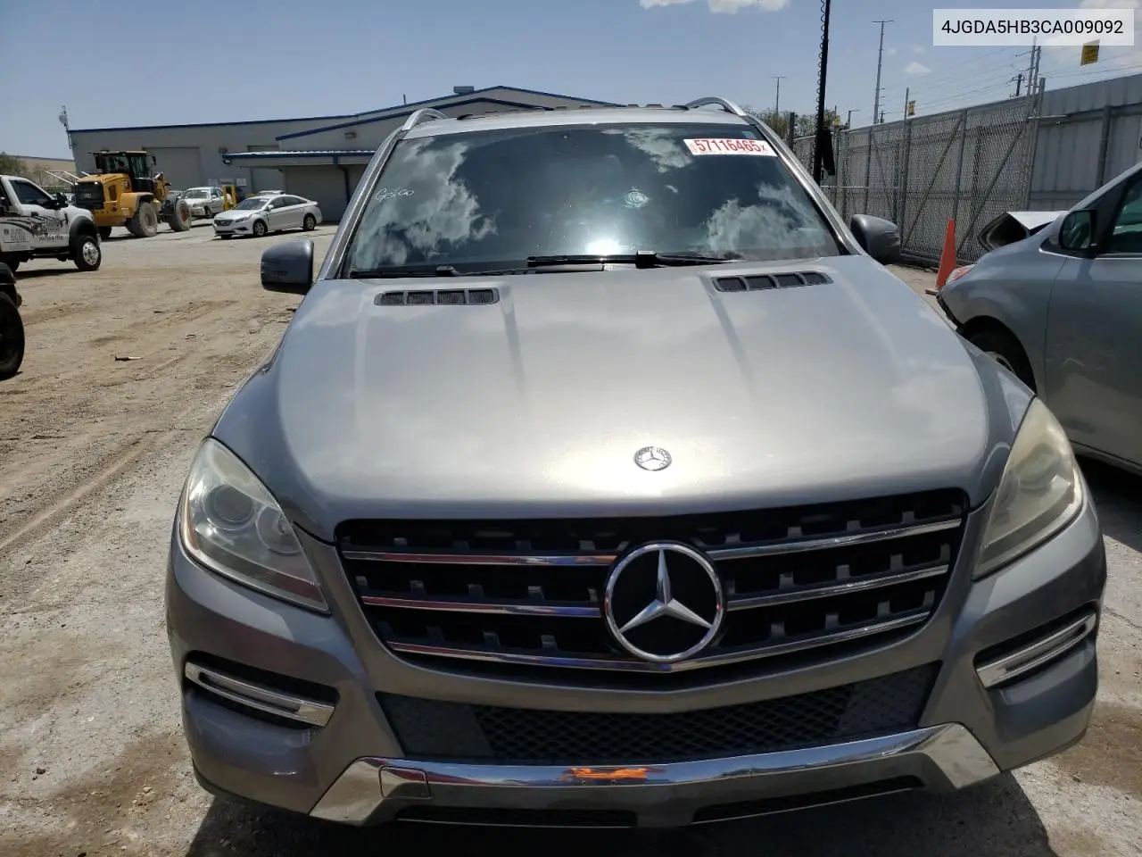 2012 Mercedes-Benz Ml 350 4Matic VIN: 4JGDA5HB3CA009092 Lot: 57116465