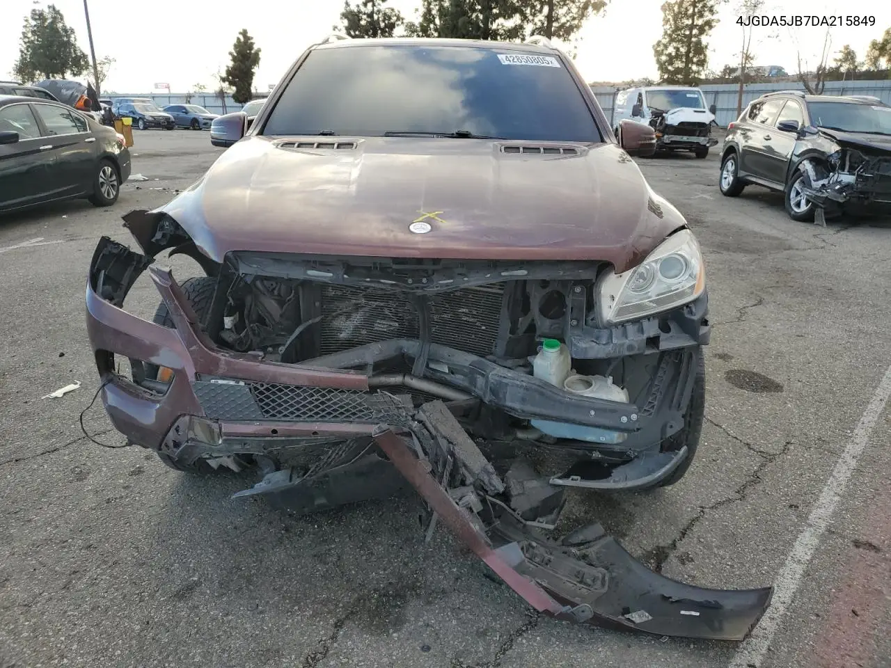 2013 Mercedes-Benz Ml 350 VIN: 4JGDA5JB7DA215849 Lot: 42850805