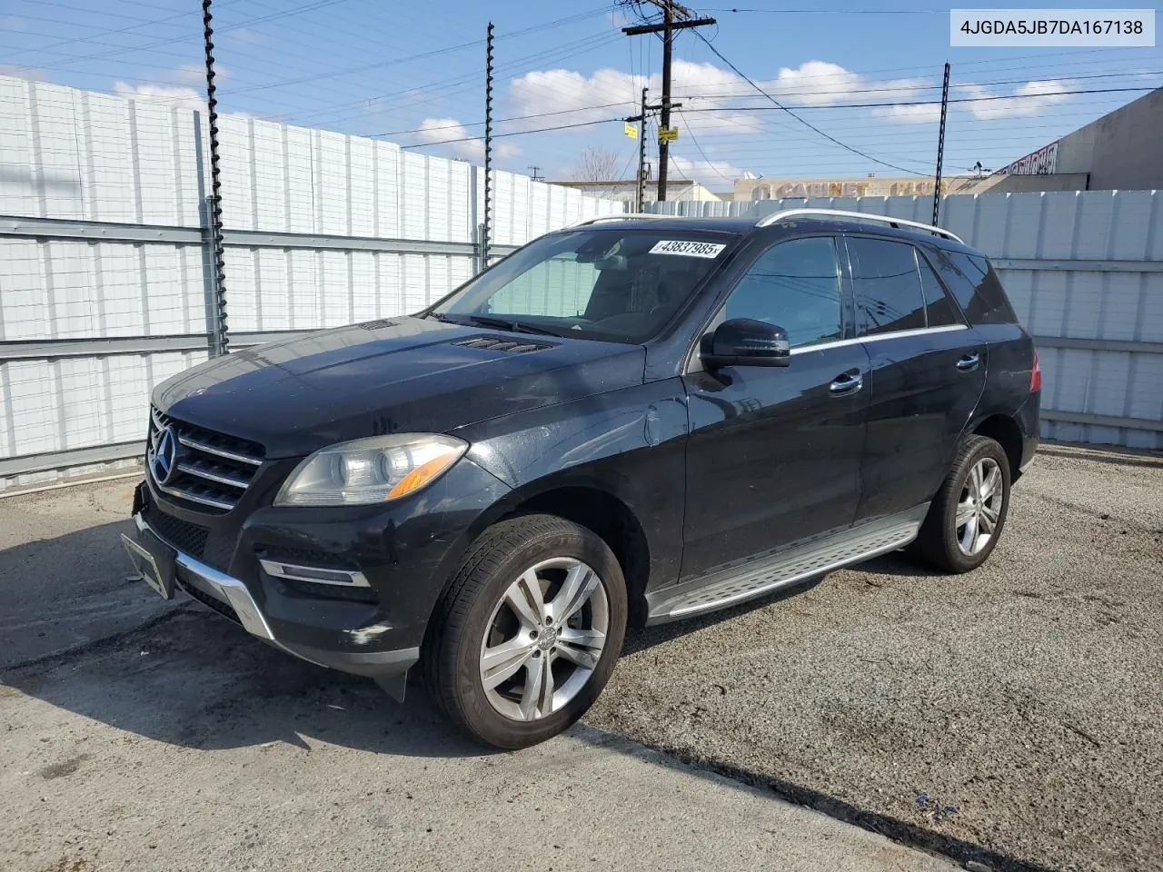 2013 Mercedes-Benz Ml 350 VIN: 4JGDA5JB7DA167138 Lot: 43837985