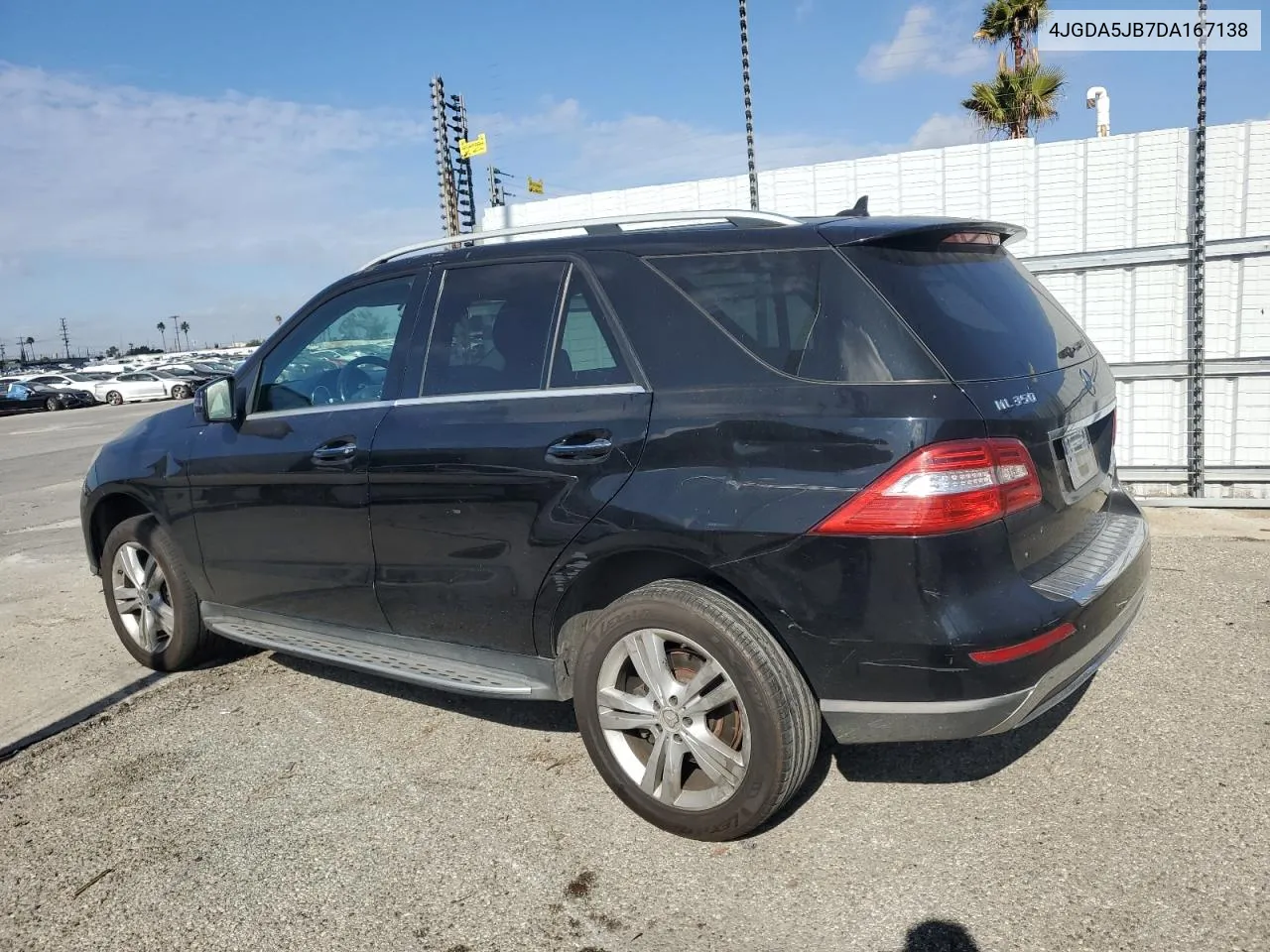 2013 Mercedes-Benz Ml 350 VIN: 4JGDA5JB7DA167138 Lot: 43837985