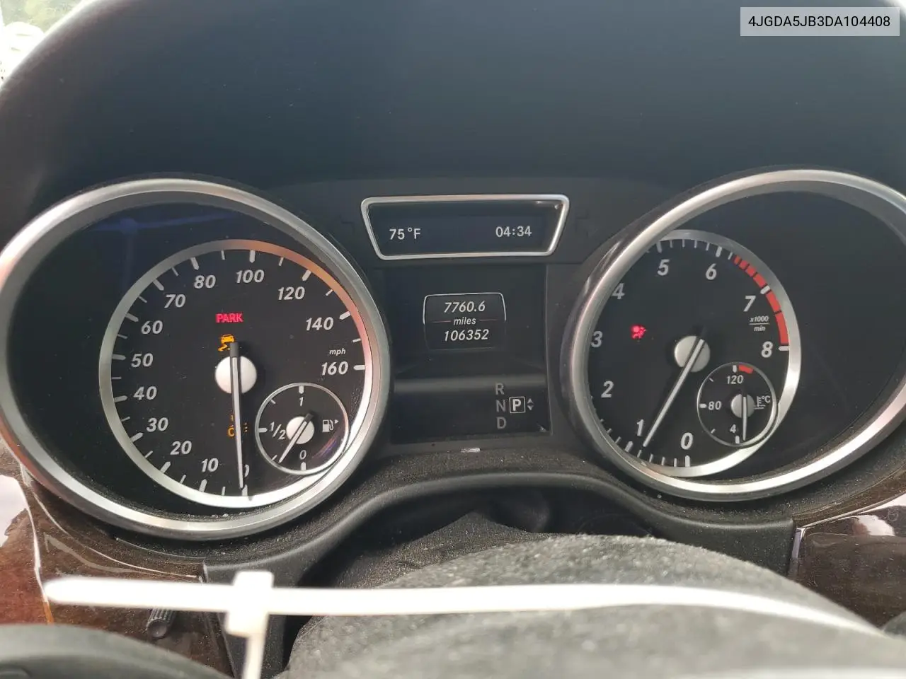 2013 Mercedes-Benz Ml 350 VIN: 4JGDA5JB3DA104408 Lot: 59235335