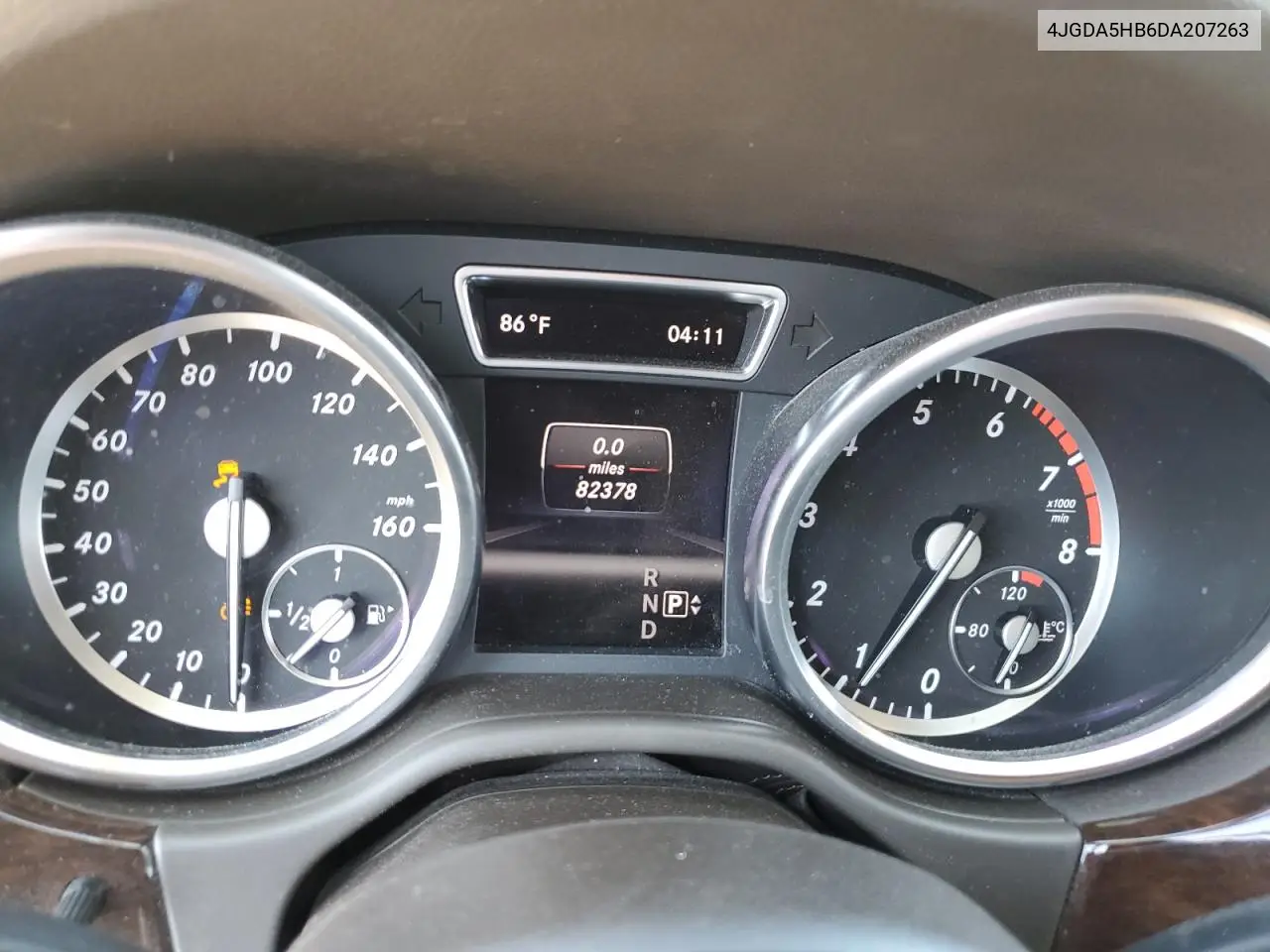 2013 Mercedes-Benz Ml 350 4Matic VIN: 4JGDA5HB6DA207263 Lot: 62789685