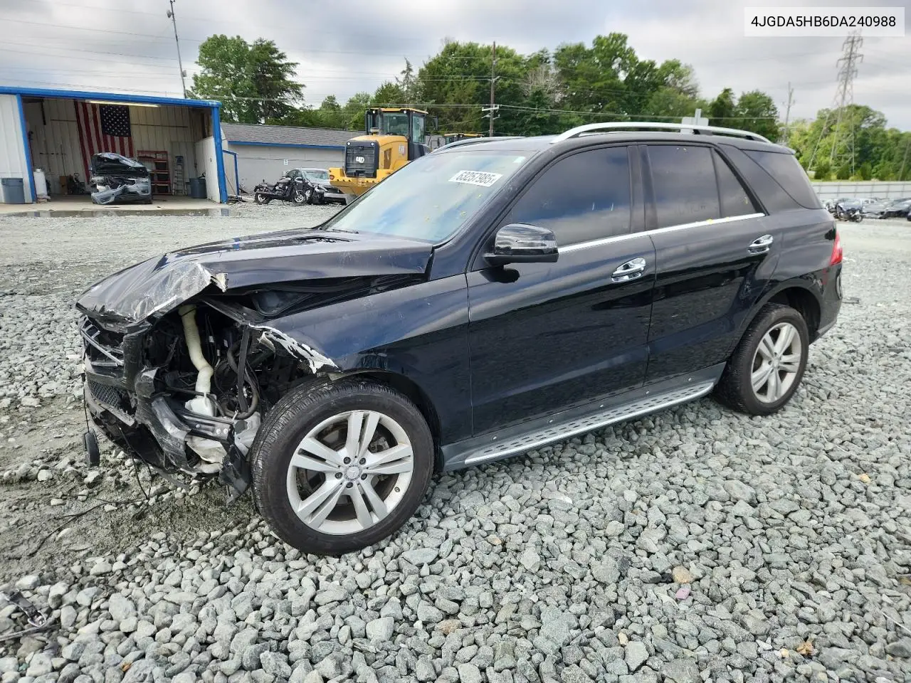2013 Mercedes-Benz Ml 350 4Matic VIN: 4JGDA5HB6DA240988 Lot: 63257985