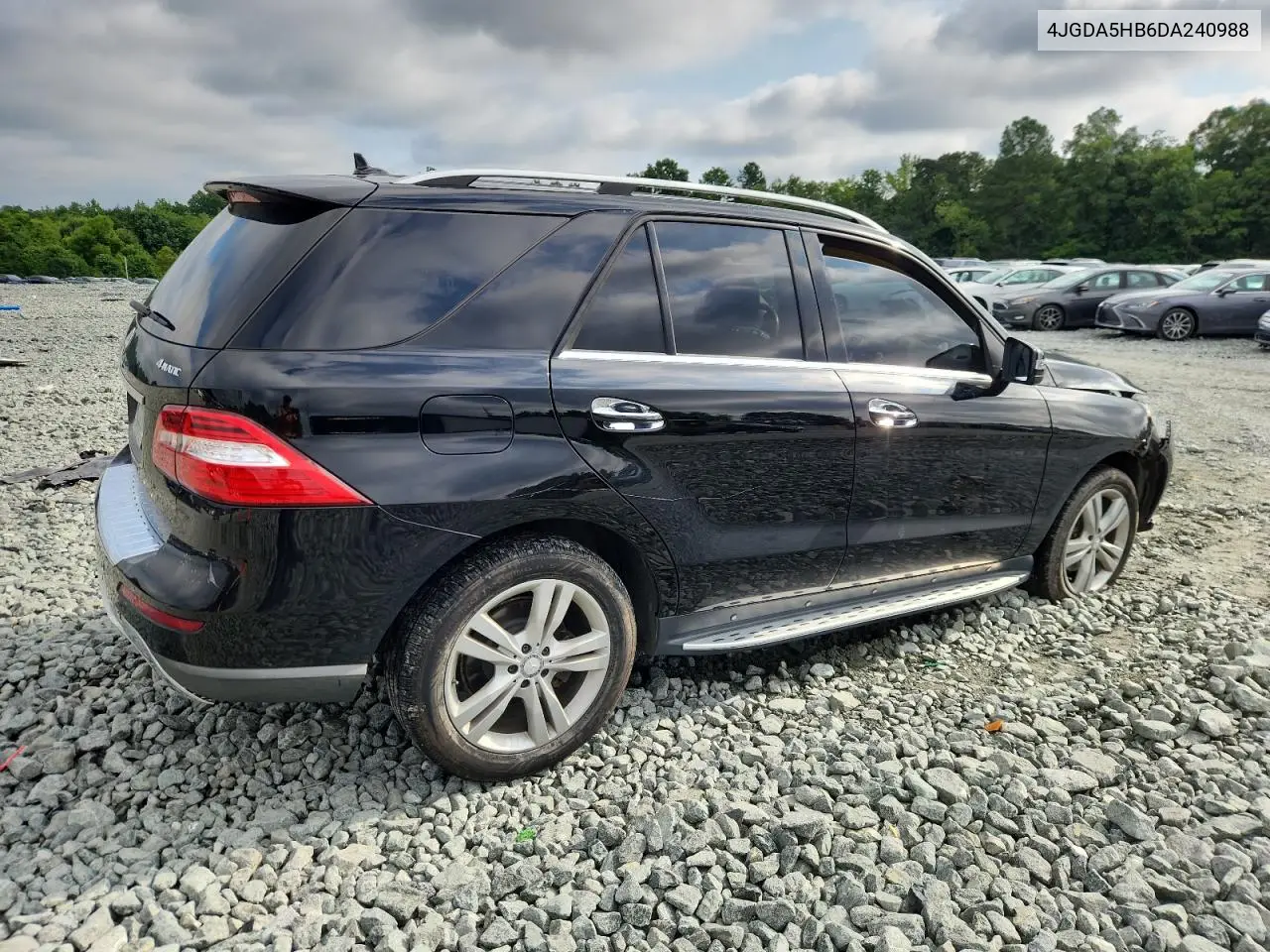 2013 Mercedes-Benz Ml 350 4Matic VIN: 4JGDA5HB6DA240988 Lot: 63257985