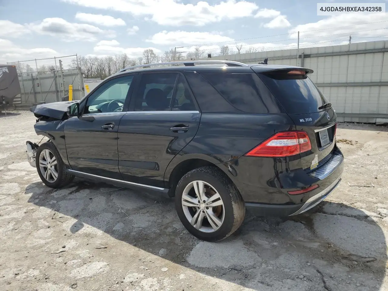 2014 Mercedes-Benz Ml 350 4Matic VIN: 4JGDA5HBXEA342358 Lot: 51053215