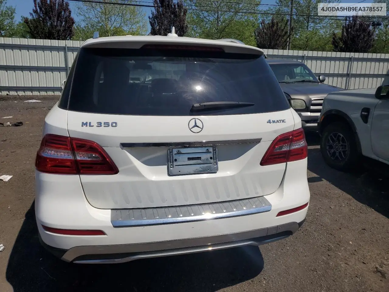 2014 Mercedes-Benz Ml 350 4Matic VIN: 4JGDA5HB9EA378557 Lot: 55847155