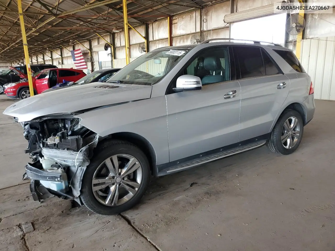 2014 Mercedes-Benz Ml 350 4Matic VIN: 4JGDA5HB2EA270667 Lot: 56003115