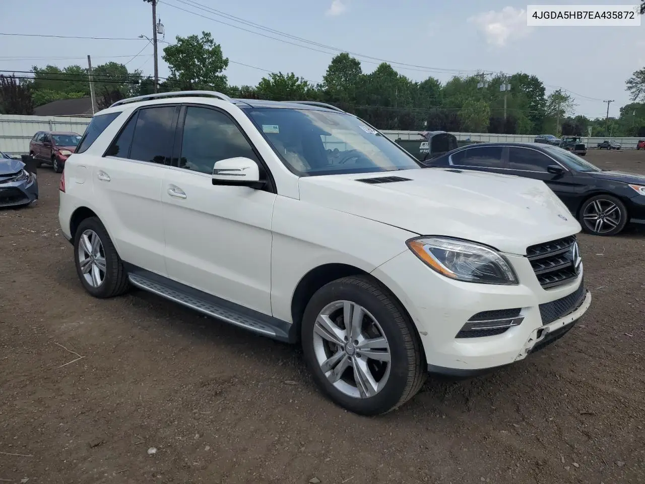 2014 Mercedes-Benz Ml 350 4Matic VIN: 4JGDA5HB7EA435872 Lot: 62069815