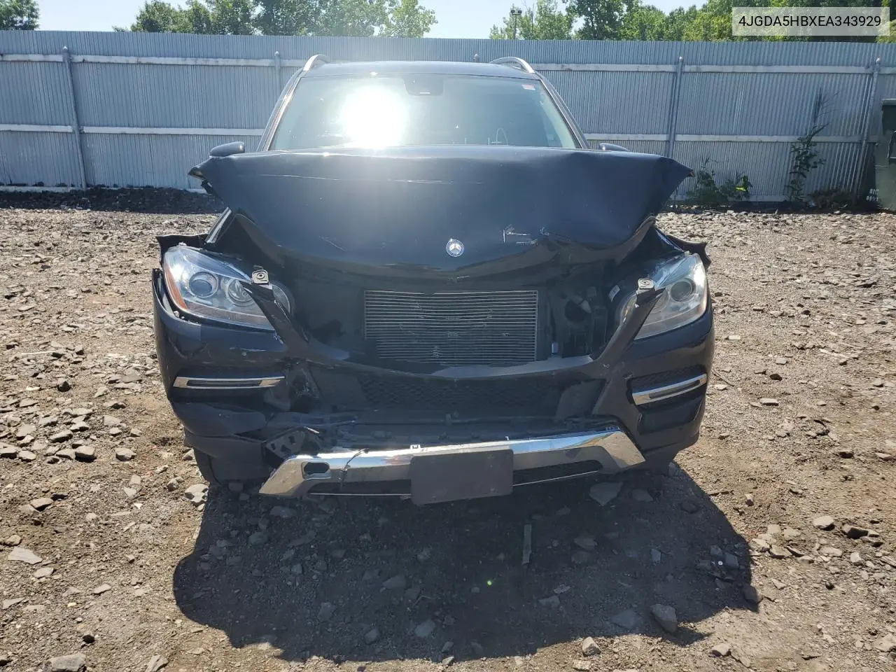 2014 Mercedes-Benz Ml 350 4Matic VIN: 4JGDA5HBXEA343929 Lot: 62454105