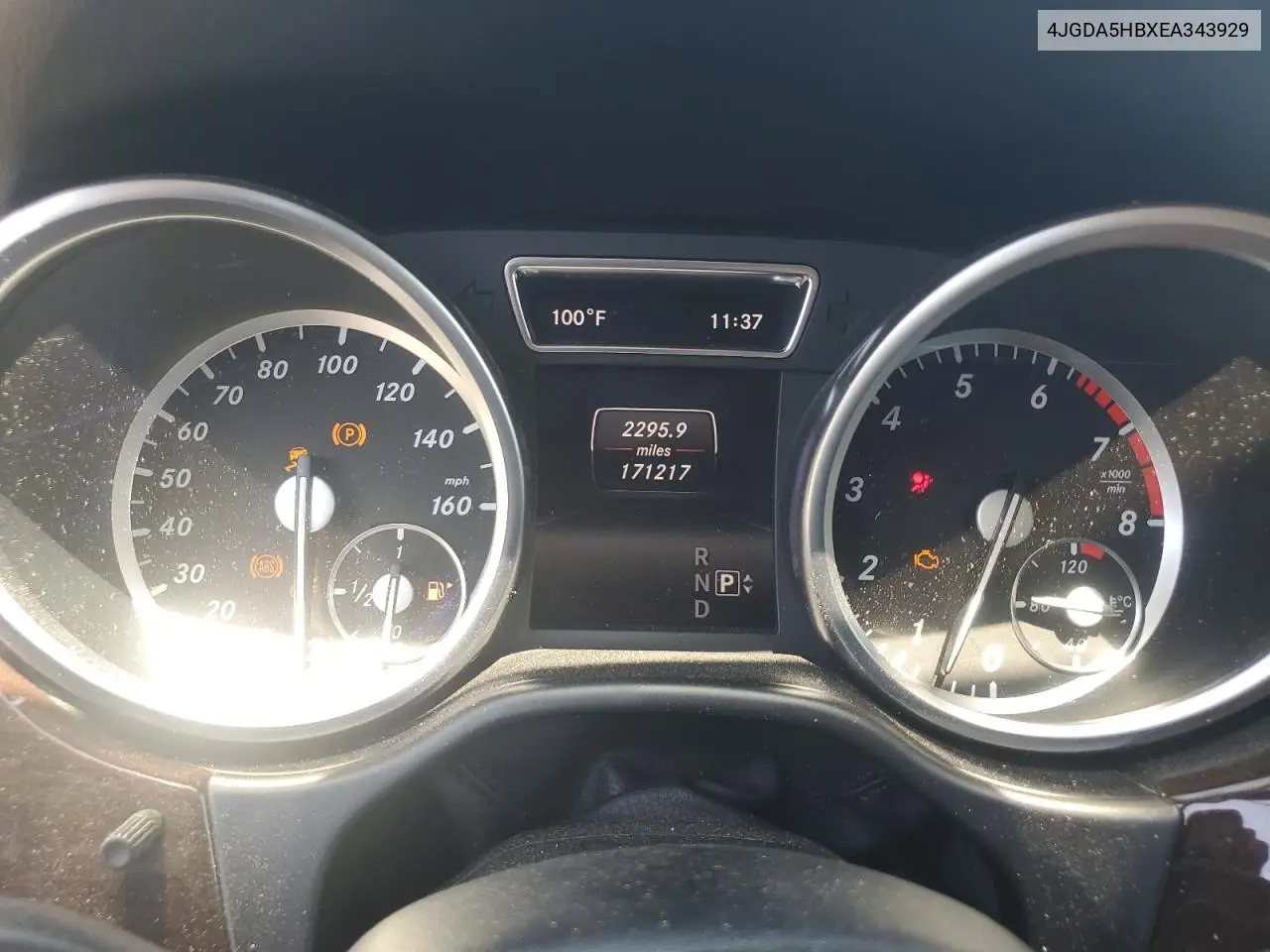 2014 Mercedes-Benz Ml 350 4Matic VIN: 4JGDA5HBXEA343929 Lot: 62454105