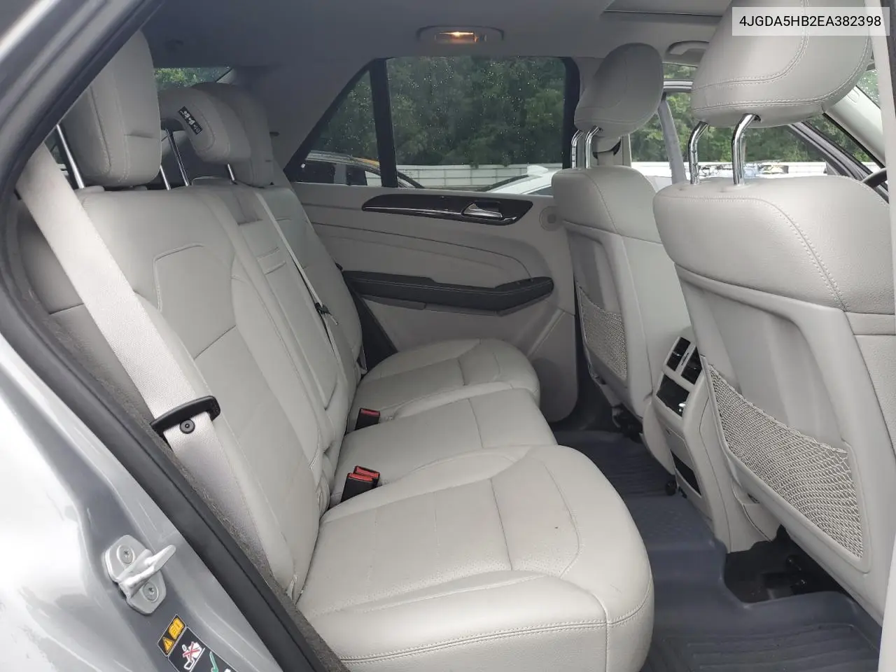 2014 Mercedes-Benz Ml 350 4Matic VIN: 4JGDA5HB2EA382398 Lot: 62719205