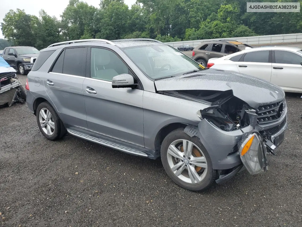 2014 Mercedes-Benz Ml 350 4Matic VIN: 4JGDA5HB2EA382398 Lot: 62719205
