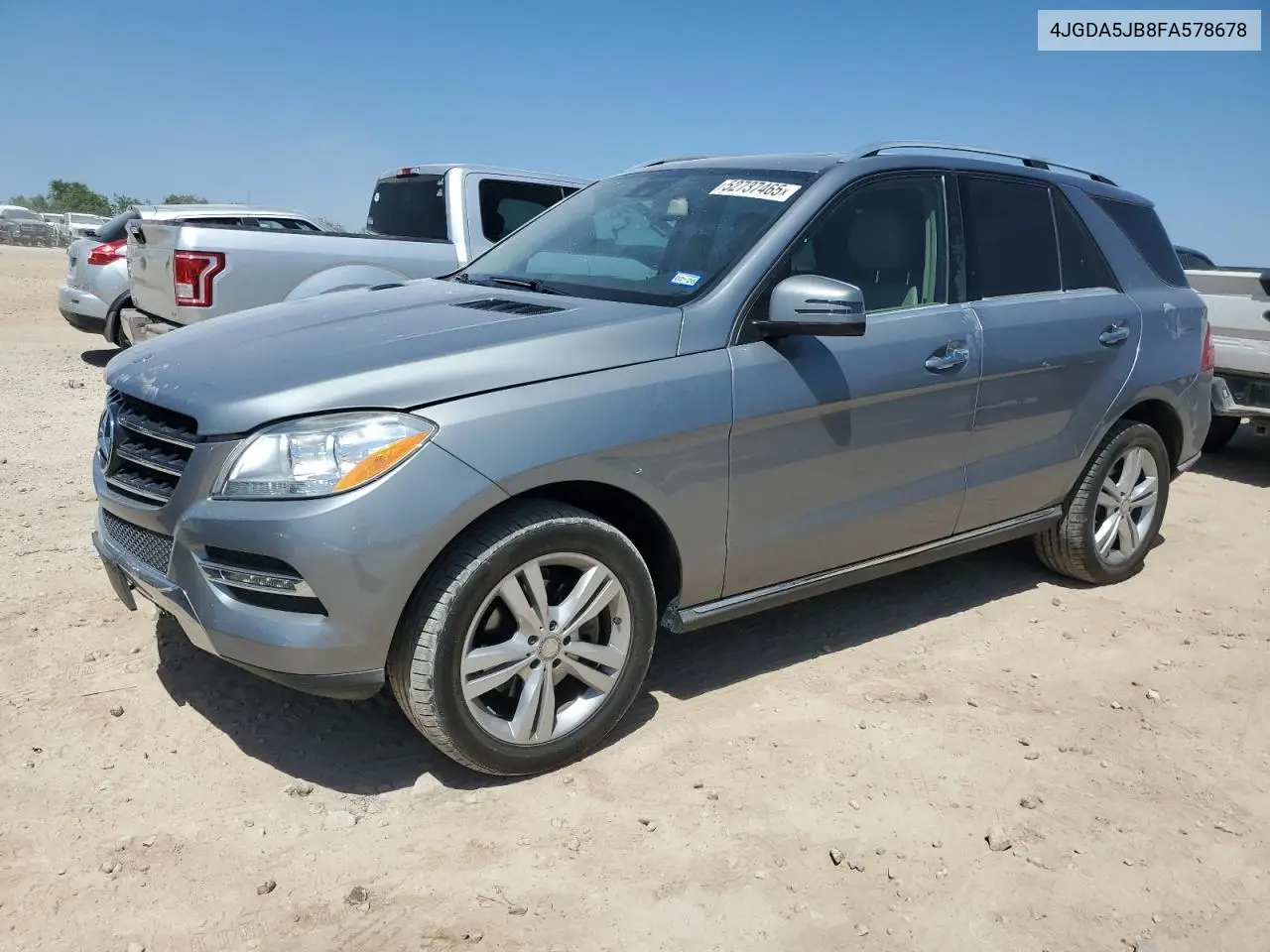 2015 Mercedes-Benz Ml 350 VIN: 4JGDA5JB8FA578678 Lot: 52737465