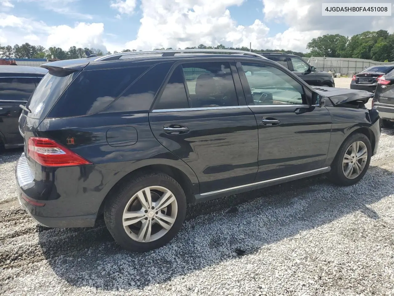 2015 Mercedes-Benz Ml 350 4Matic VIN: 4JGDA5HB0FA451008 Lot: 55783055
