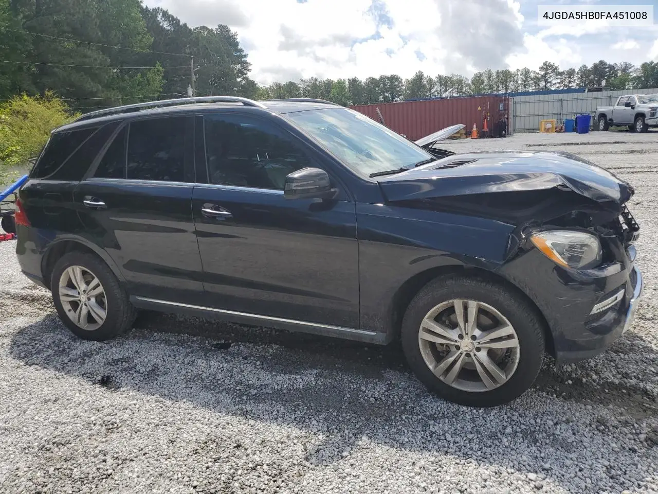2015 Mercedes-Benz Ml 350 4Matic VIN: 4JGDA5HB0FA451008 Lot: 55783055