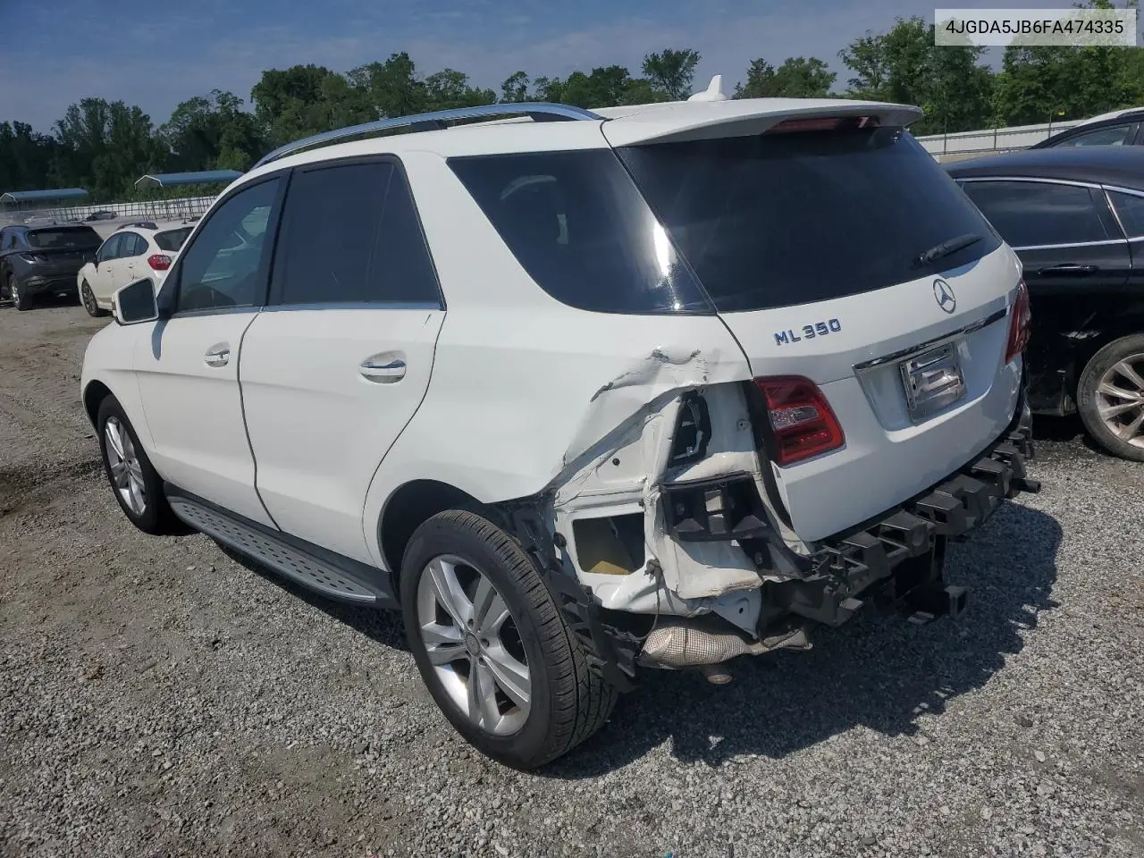 2015 Mercedes-Benz Ml 350 VIN: 4JGDA5JB6FA474335 Lot: 56154325