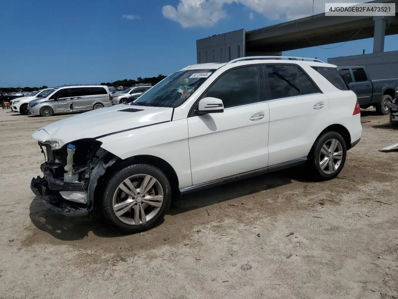 2015 Mercedes-Benz Ml 250 Bluetec VIN: 4JGDA0EB2FA473521 Lot: 56739445