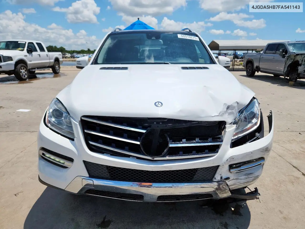 2015 Mercedes-Benz Ml 350 4Matic VIN: 4JGDA5HB7FA541143 Lot: 60910675