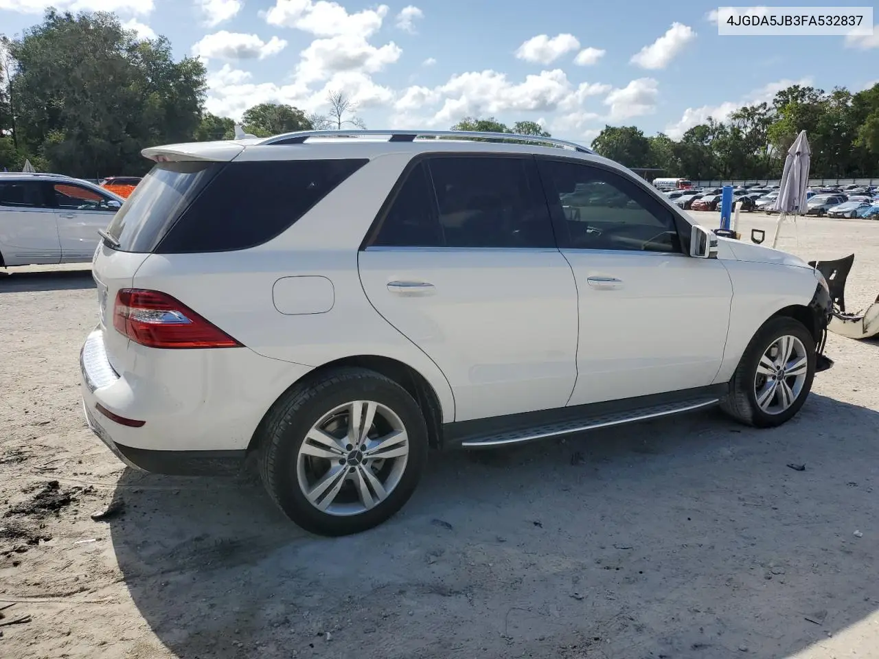 2015 Mercedes-Benz Ml 350 VIN: 4JGDA5JB3FA532837 Lot: 62282195