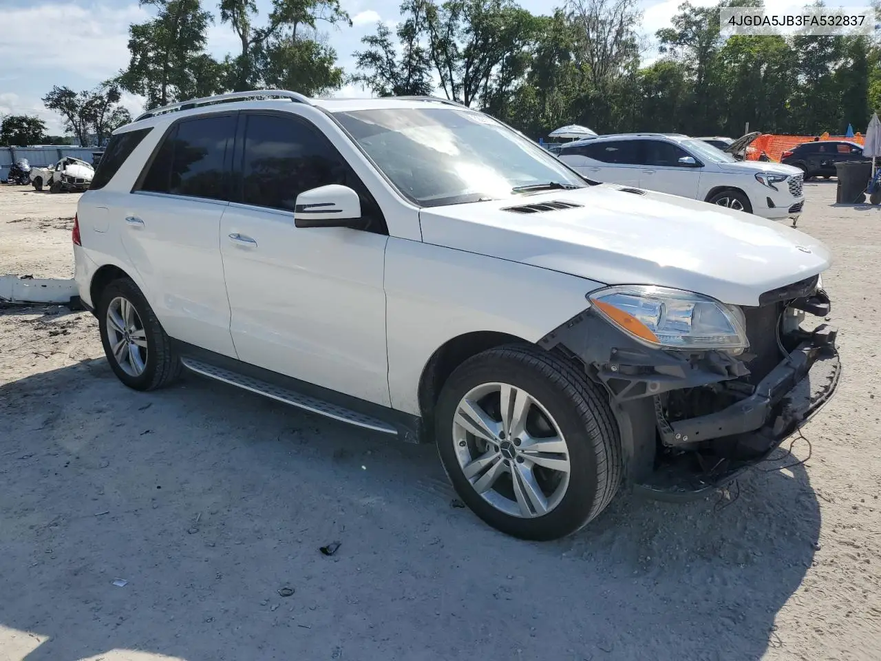 2015 Mercedes-Benz Ml 350 VIN: 4JGDA5JB3FA532837 Lot: 62282195