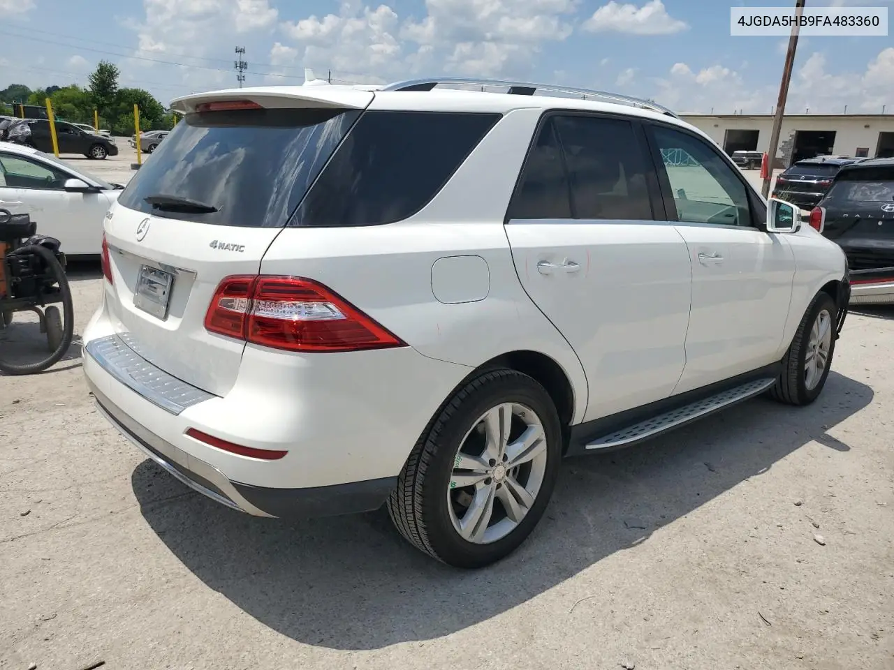 2015 Mercedes-Benz Ml 350 4Matic VIN: 4JGDA5HB9FA483360 Lot: 62533275