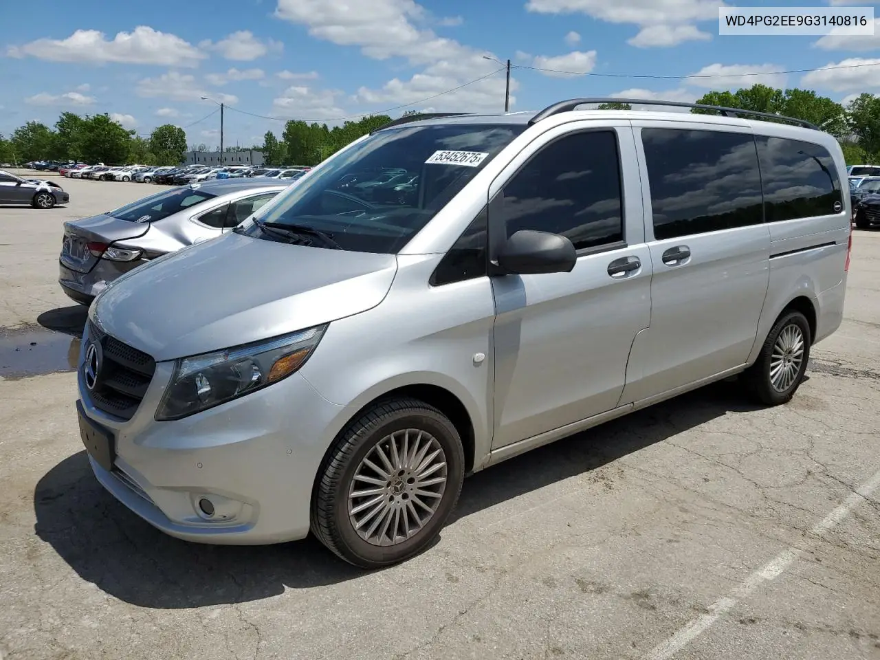 2016 Mercedes-Benz Metris VIN: WD4PG2EE9G3140816 Lot: 53452675