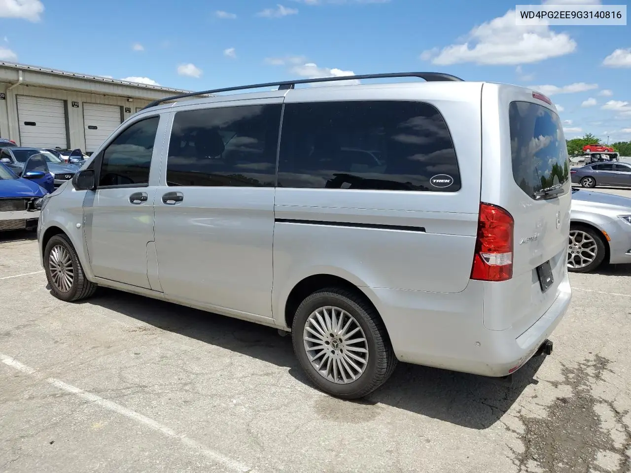 2016 Mercedes-Benz Metris VIN: WD4PG2EE9G3140816 Lot: 53452675