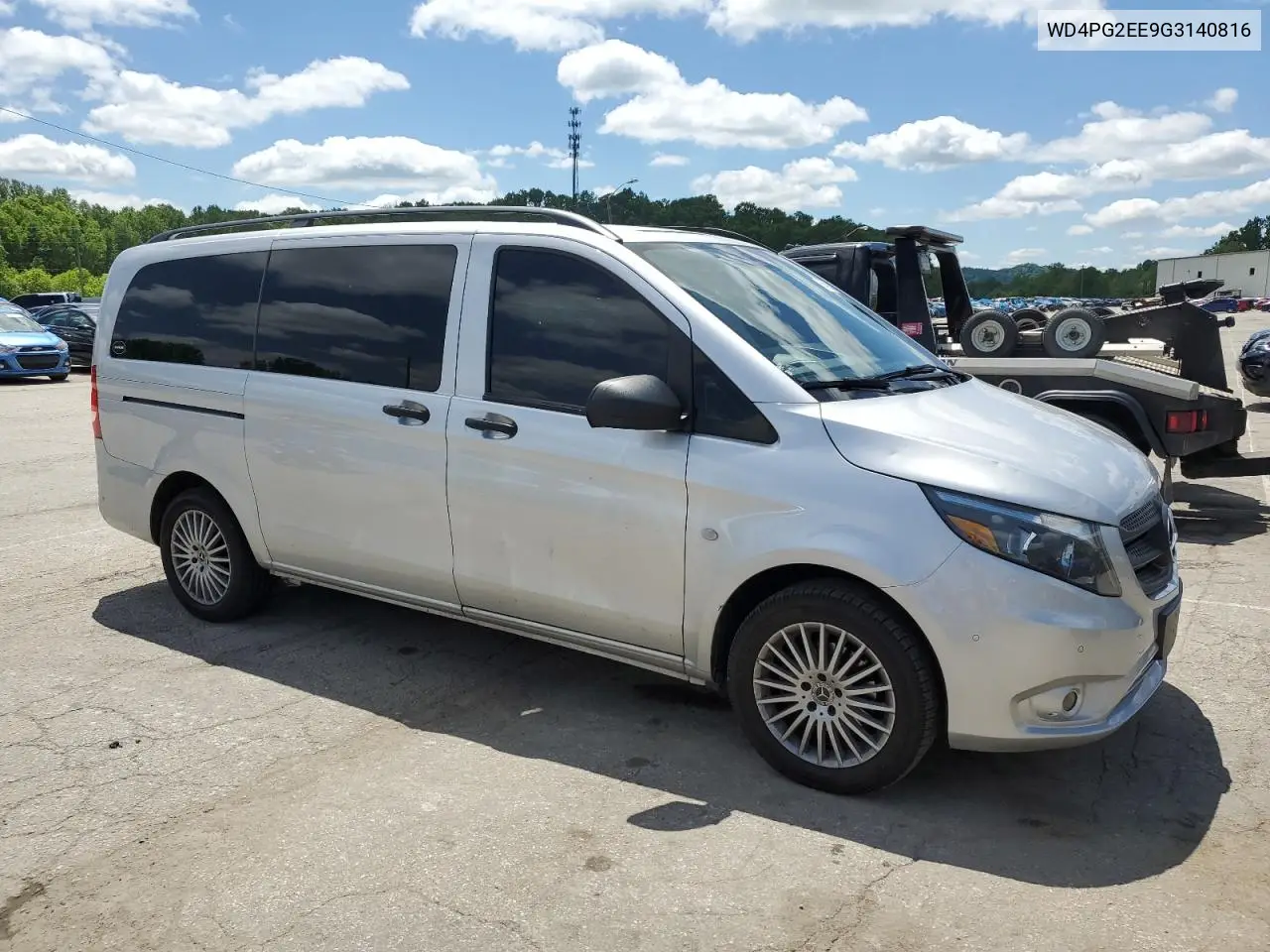 2016 Mercedes-Benz Metris VIN: WD4PG2EE9G3140816 Lot: 53452675