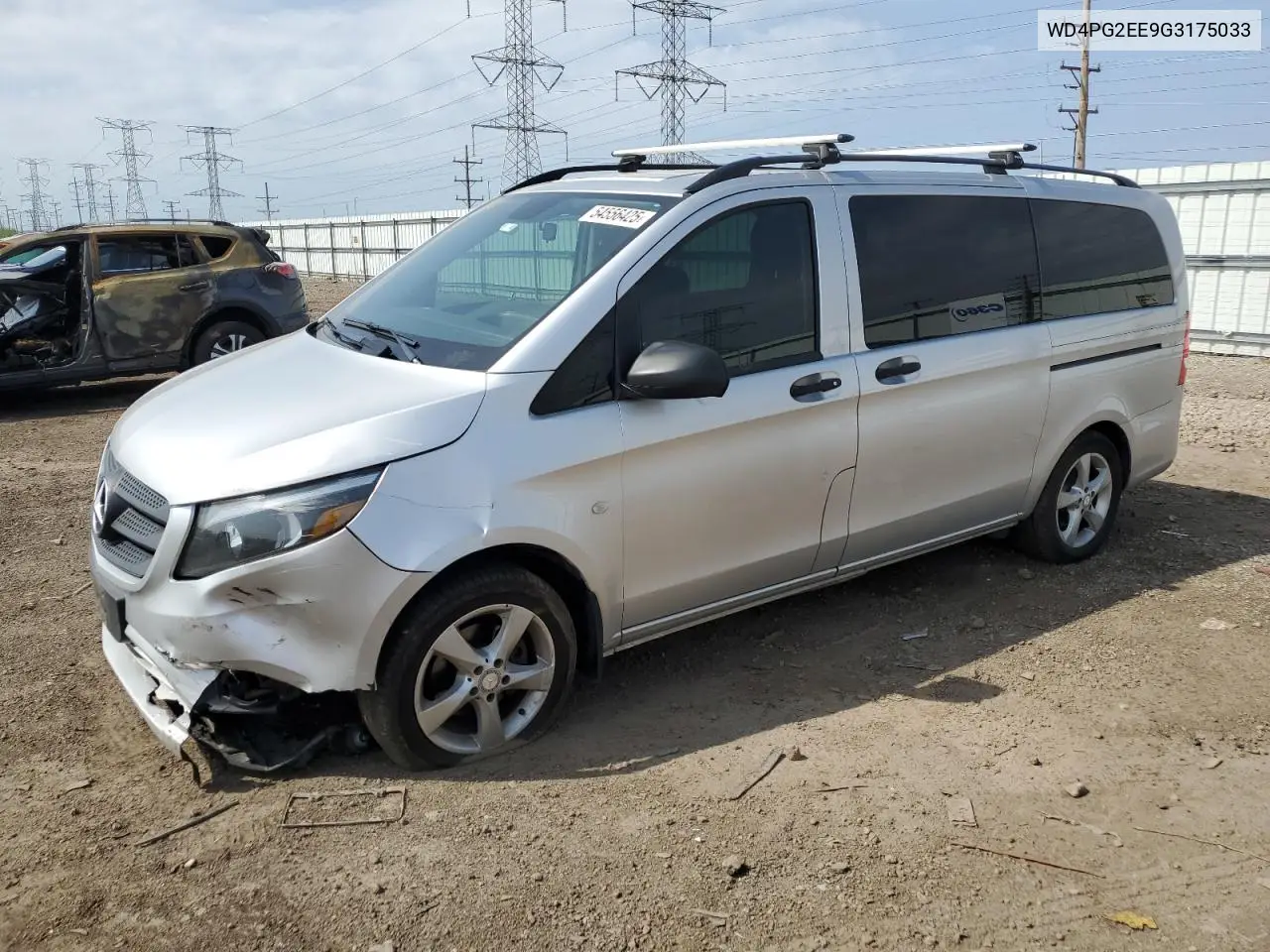 2016 Mercedes-Benz Metris VIN: WD4PG2EE9G3175033 Lot: 54556425