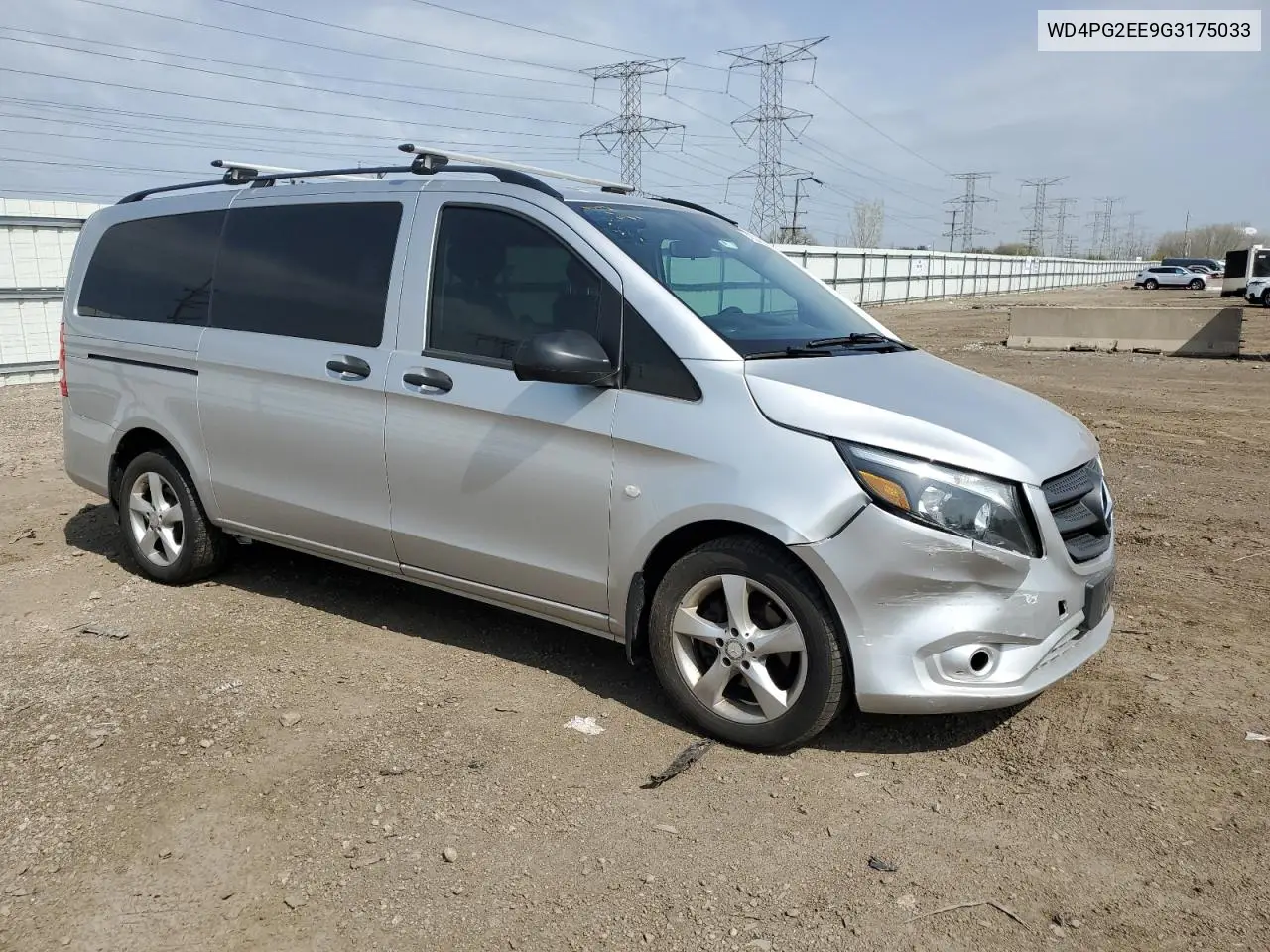 2016 Mercedes-Benz Metris VIN: WD4PG2EE9G3175033 Lot: 54556425