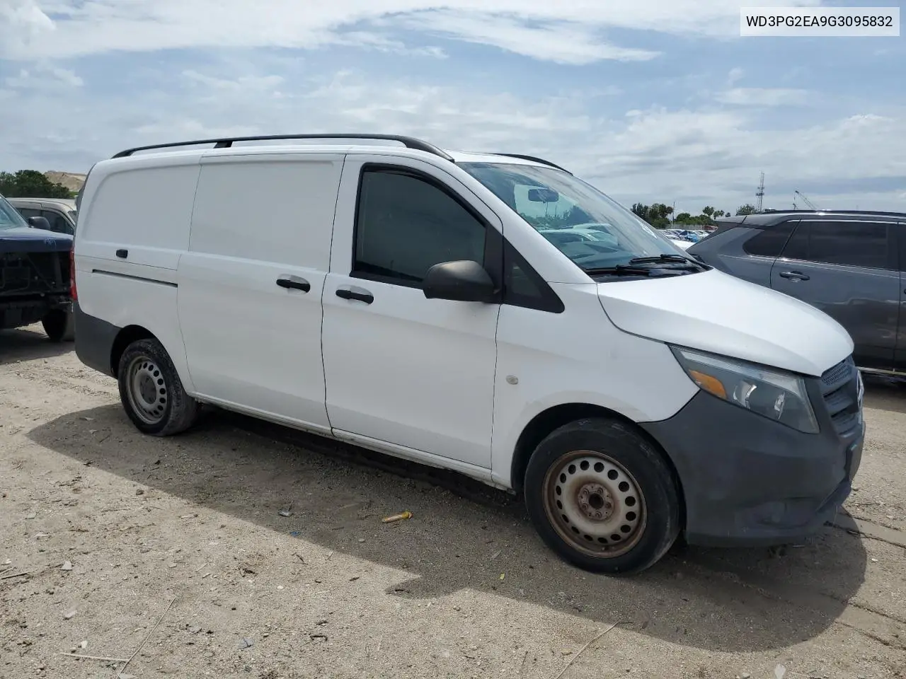 2016 Mercedes-Benz Metris VIN: WD3PG2EA9G3095832 Lot: 56559465