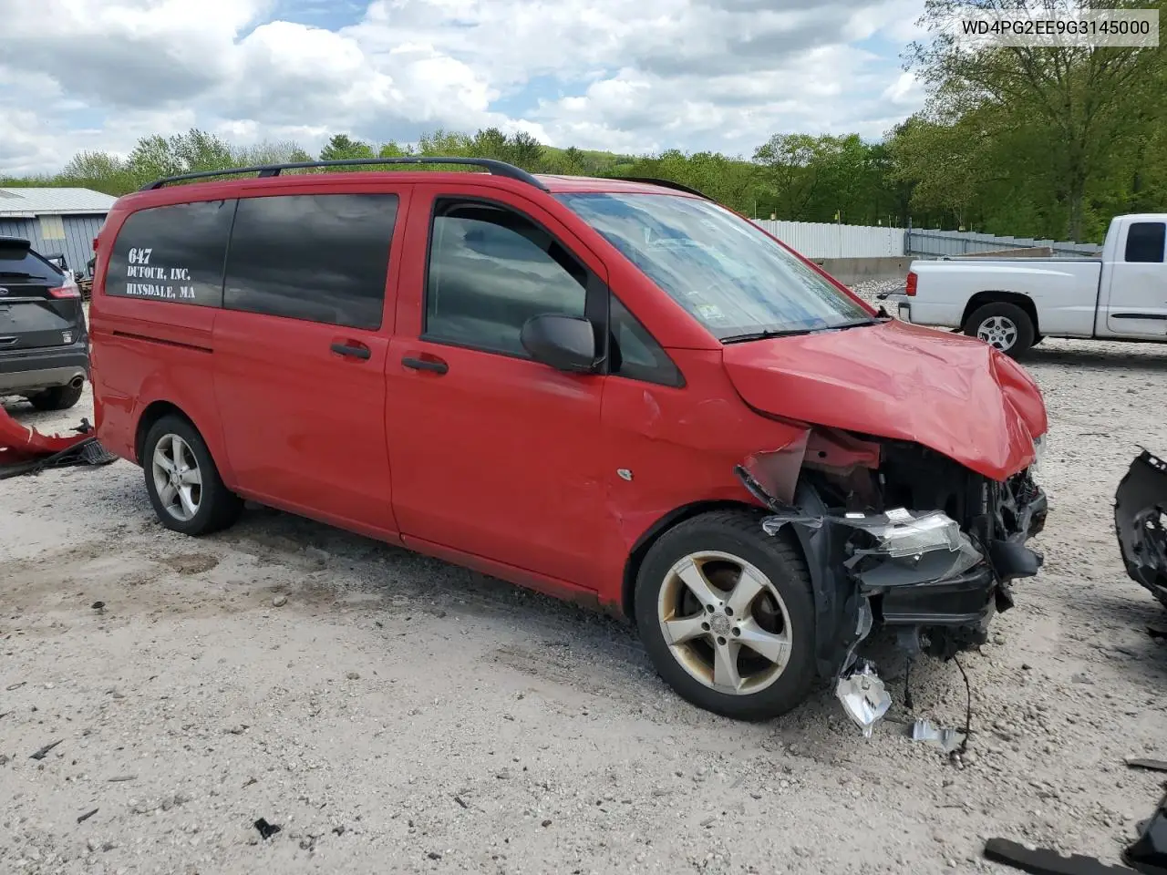 2016 Mercedes-Benz Metris VIN: WD4PG2EE9G3145000 Lot: 57074575