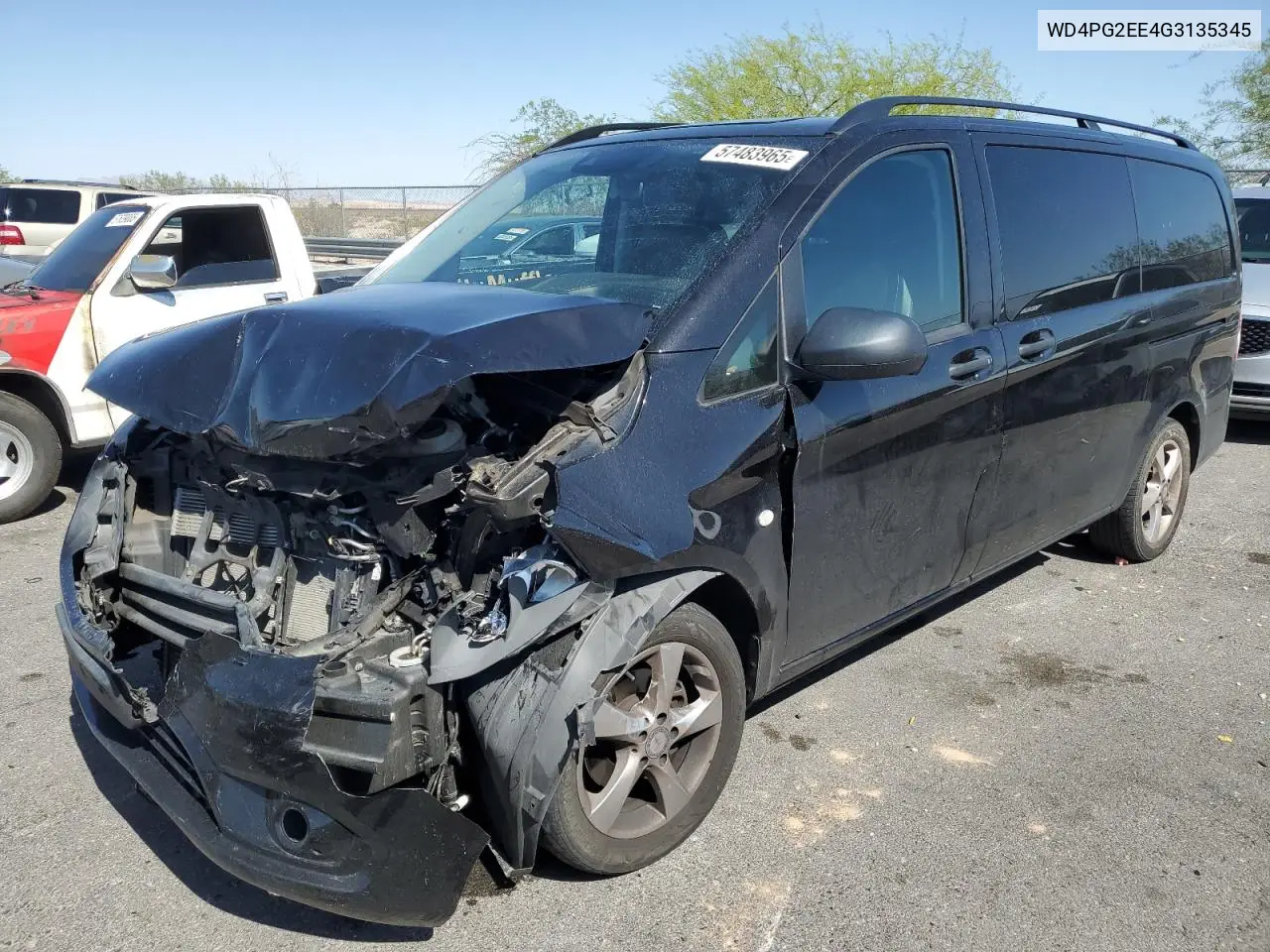 2016 Mercedes-Benz Metris VIN: WD4PG2EE4G3135345 Lot: 57483965