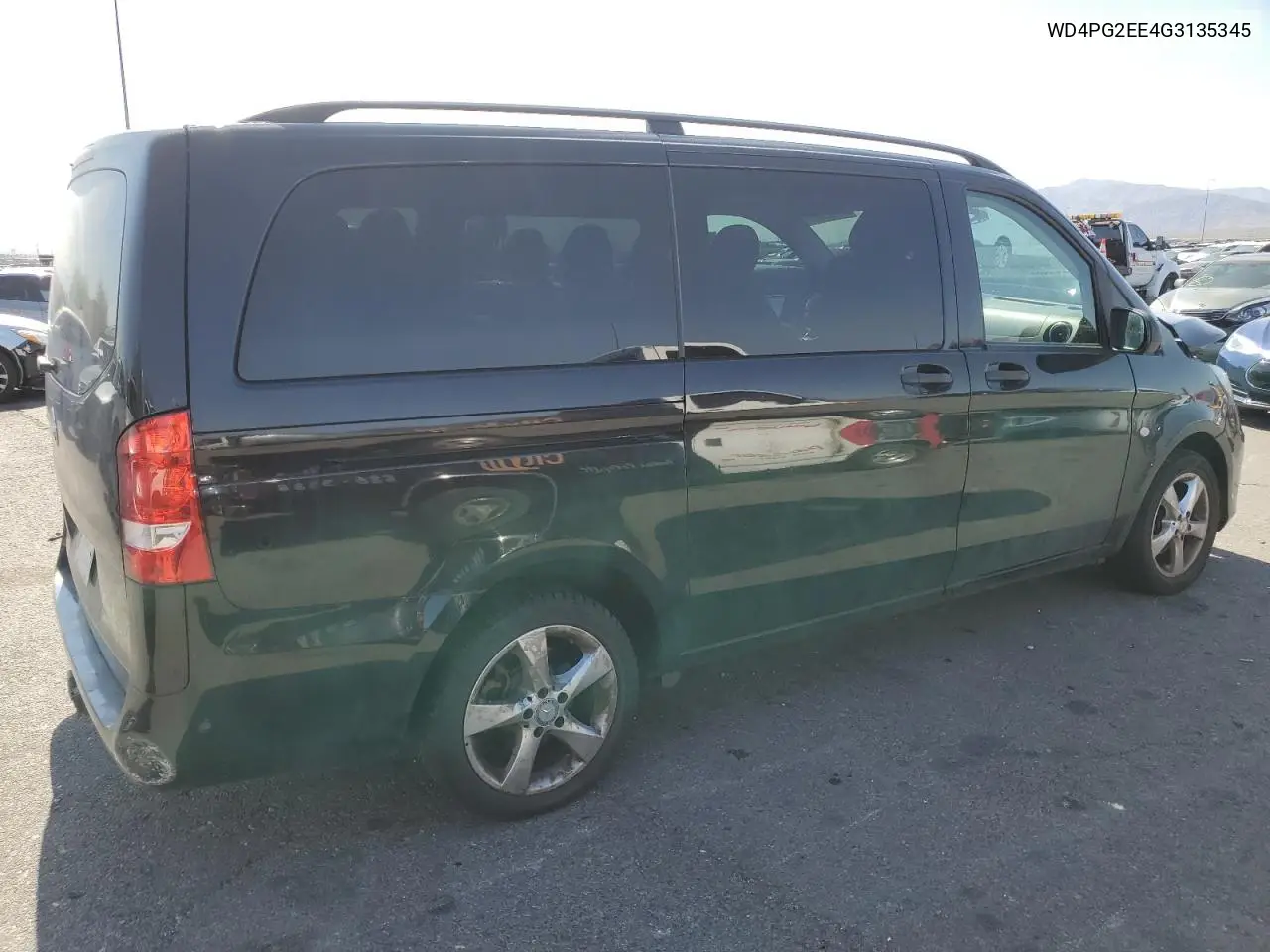 2016 Mercedes-Benz Metris VIN: WD4PG2EE4G3135345 Lot: 57483965