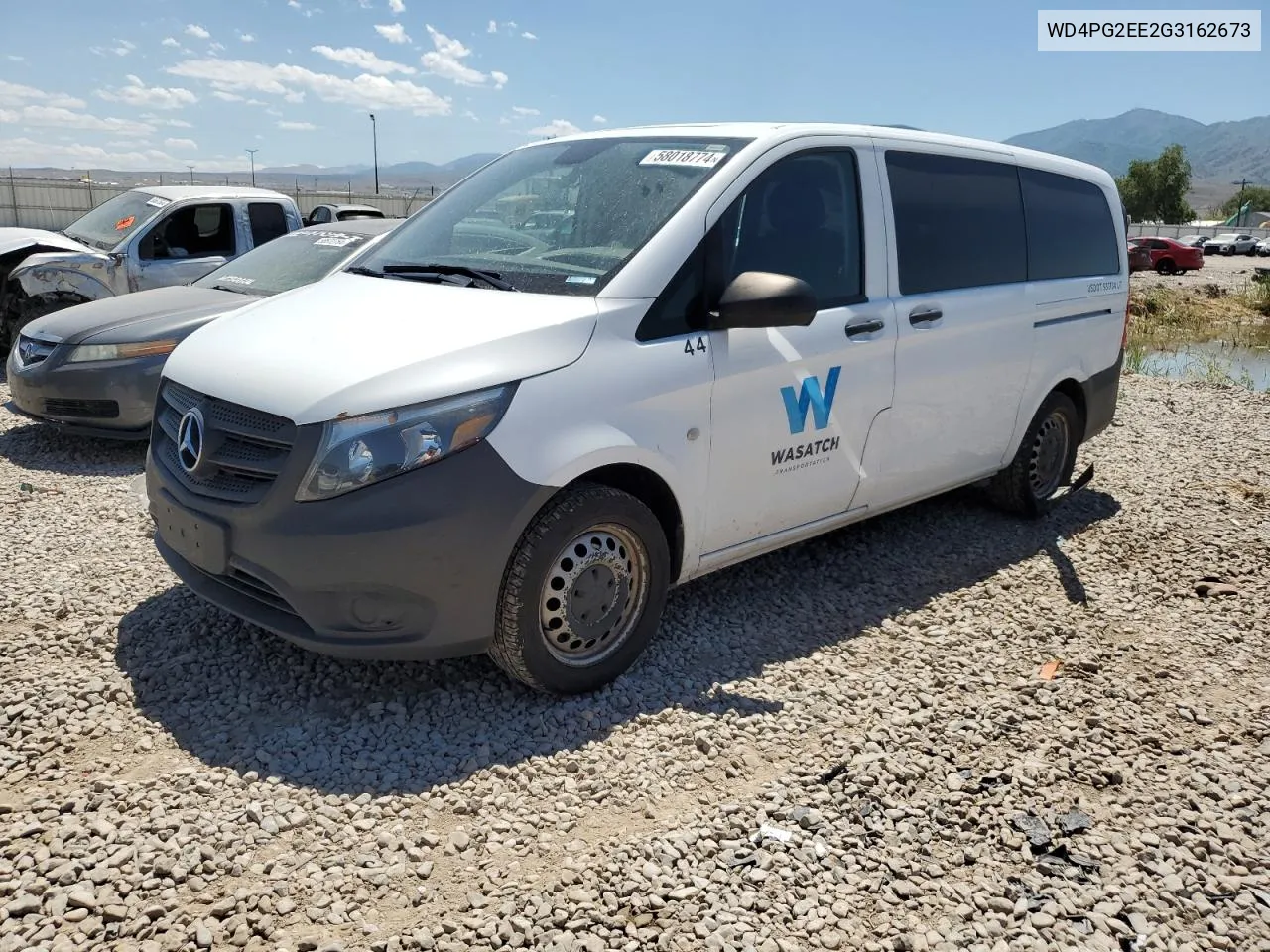 2016 Mercedes-Benz Metris VIN: WD4PG2EE2G3162673 Lot: 58018774