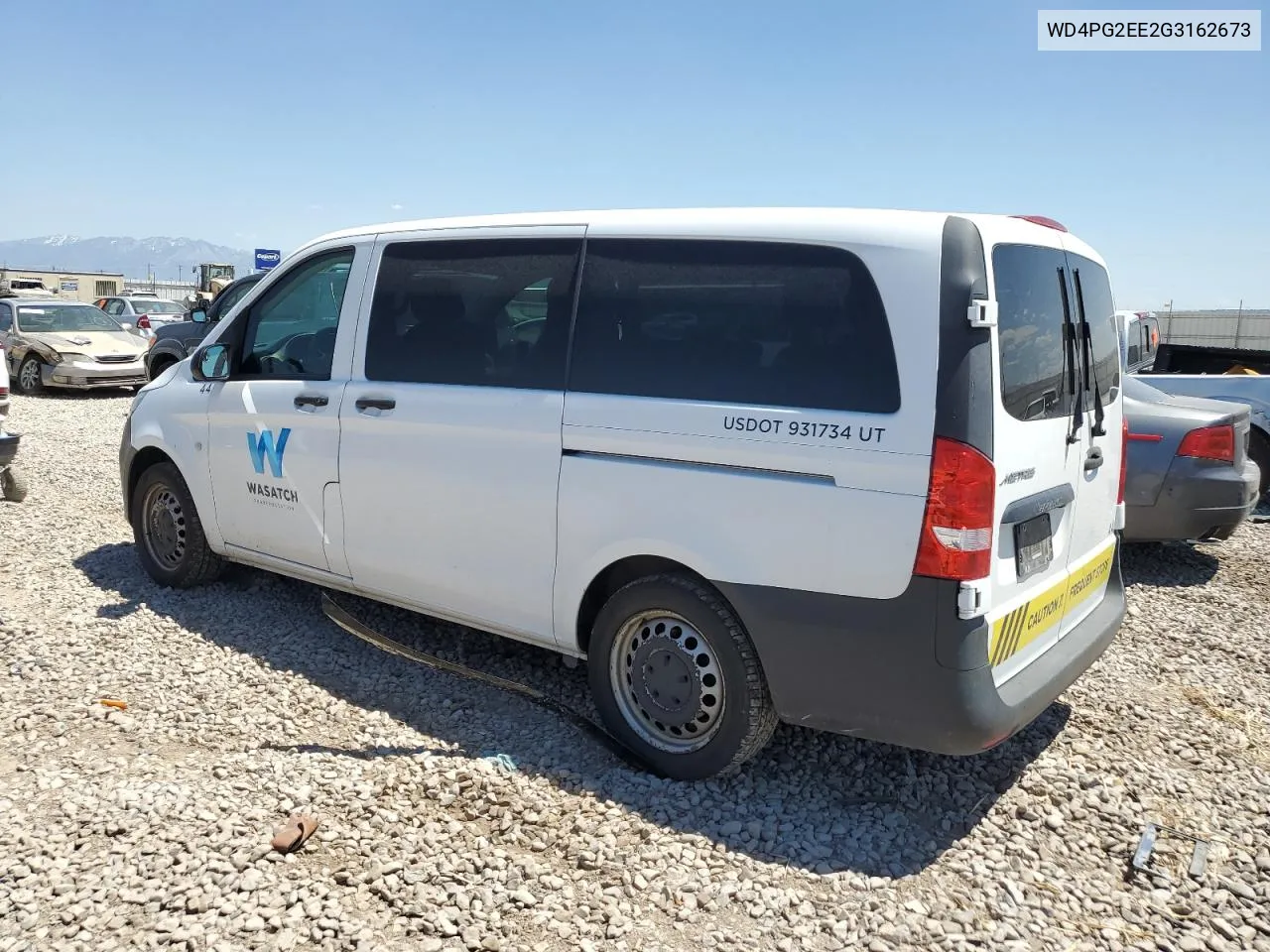 2016 Mercedes-Benz Metris VIN: WD4PG2EE2G3162673 Lot: 58018774