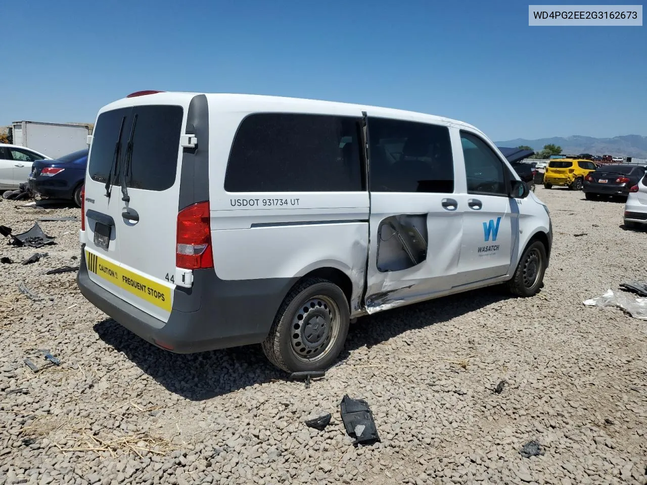 2016 Mercedes-Benz Metris VIN: WD4PG2EE2G3162673 Lot: 58018774