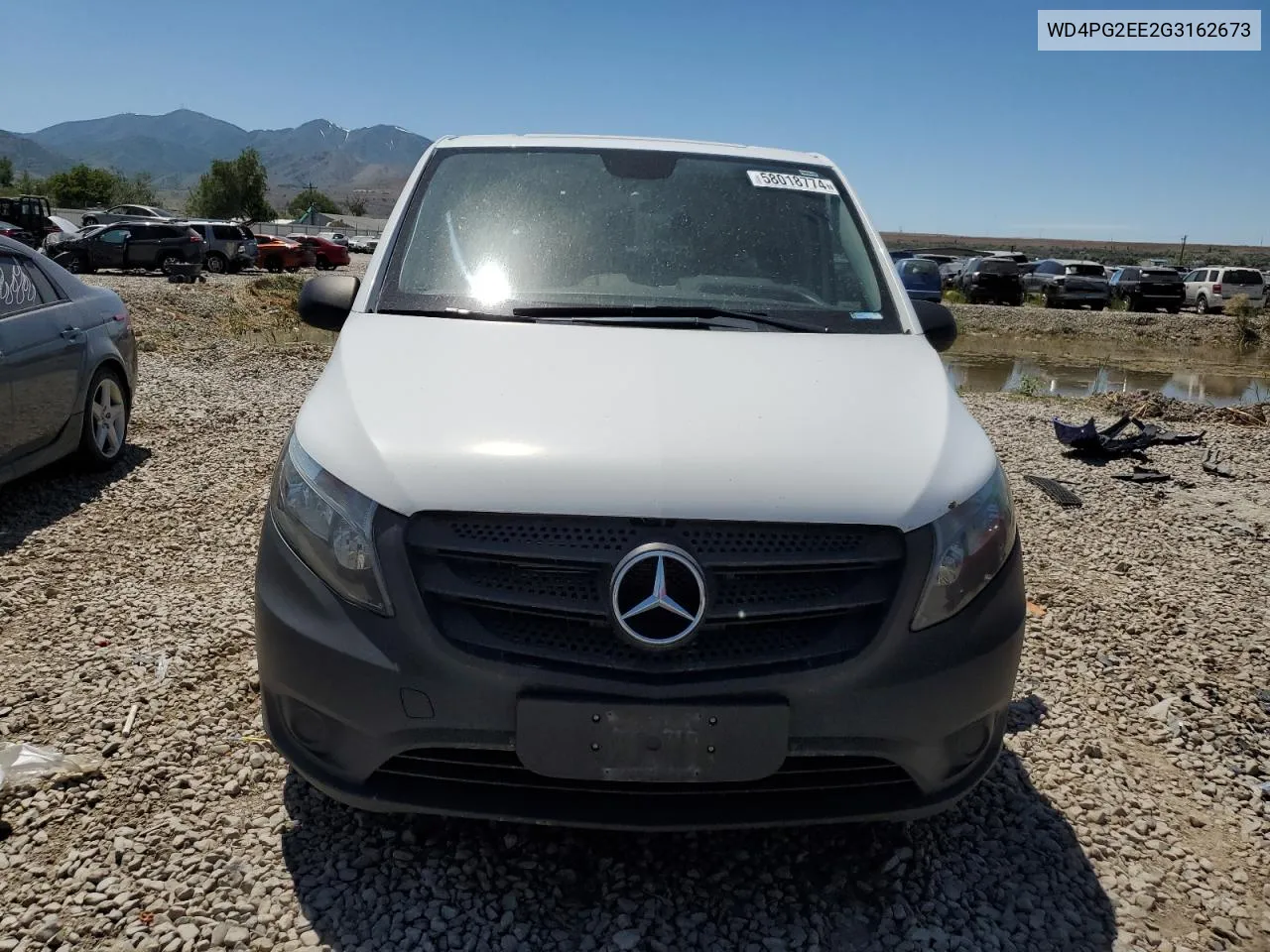 2016 Mercedes-Benz Metris VIN: WD4PG2EE2G3162673 Lot: 58018774