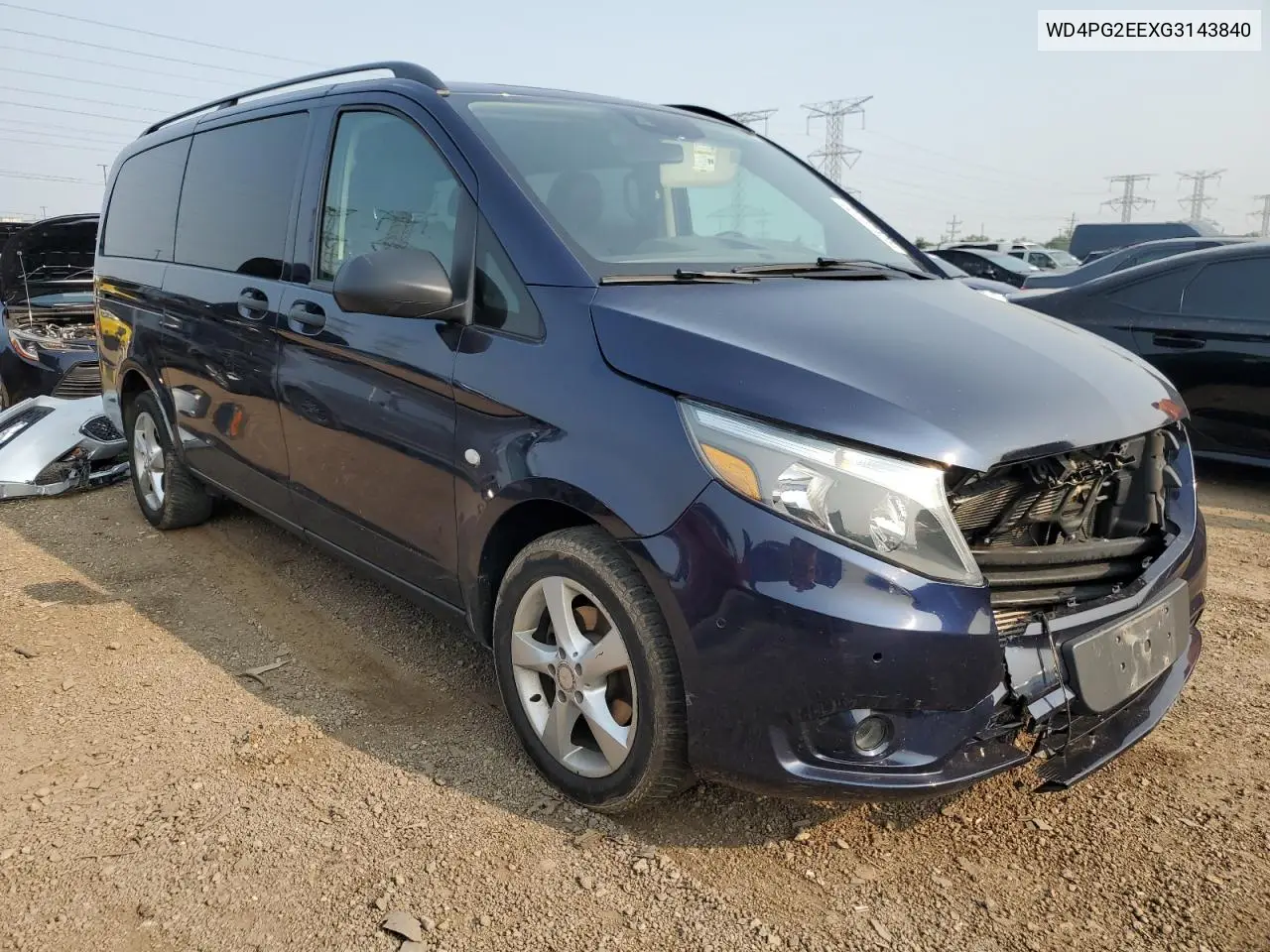 2016 Mercedes-Benz Metris VIN: WD4PG2EEXG3143840 Lot: 60117425