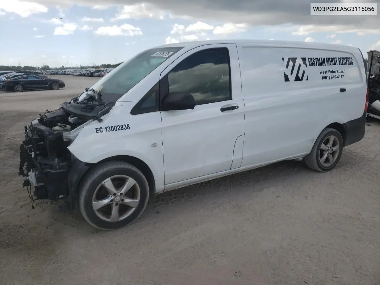 2016 Mercedes-Benz Metris VIN: WD3PG2EA5G3115056 Lot: 61526165