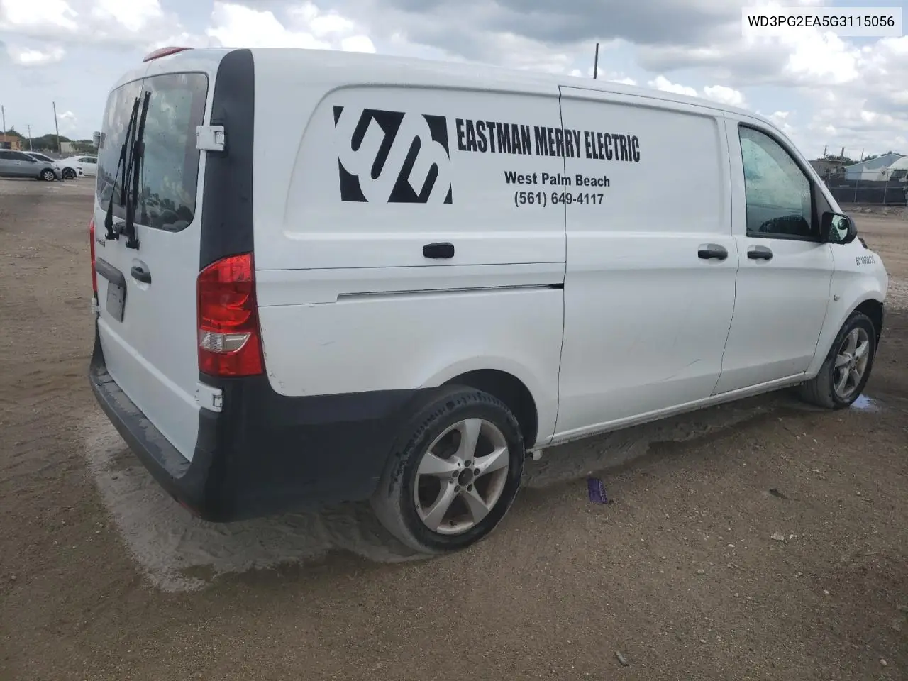2016 Mercedes-Benz Metris VIN: WD3PG2EA5G3115056 Lot: 61526165
