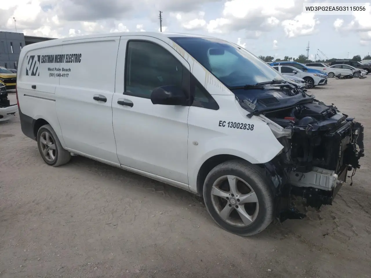 2016 Mercedes-Benz Metris VIN: WD3PG2EA5G3115056 Lot: 61526165