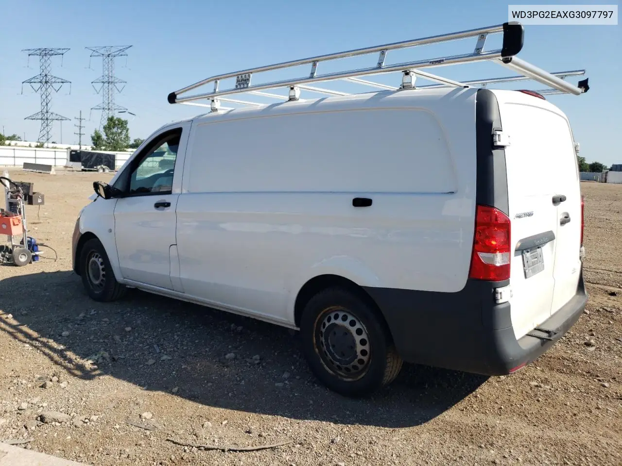 2016 Mercedes-Benz Metris VIN: WD3PG2EAXG3097797 Lot: 62839515