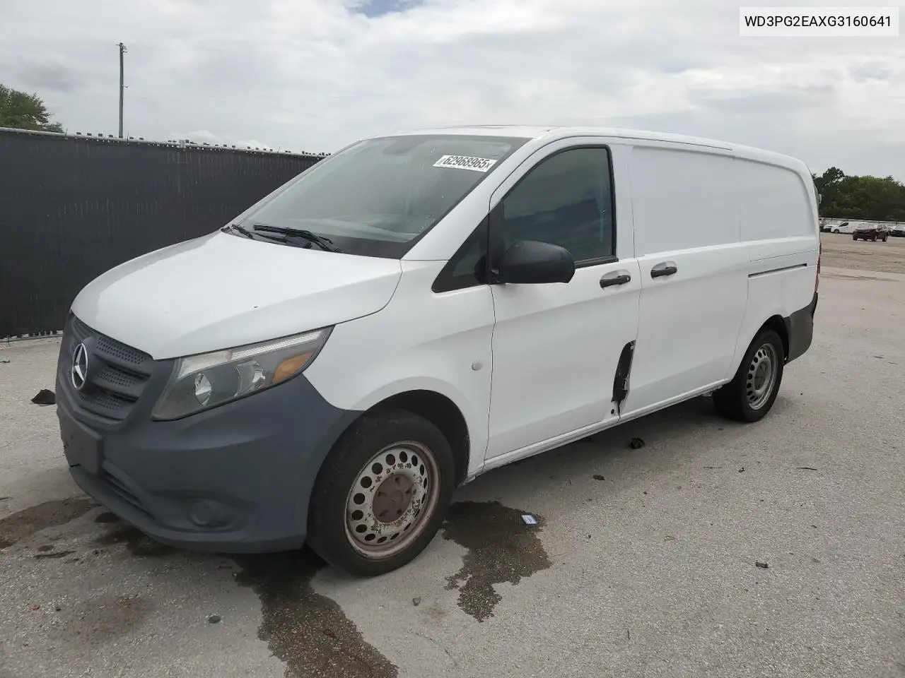 2016 Mercedes-Benz Metris VIN: WD3PG2EAXG3160641 Lot: 62968965