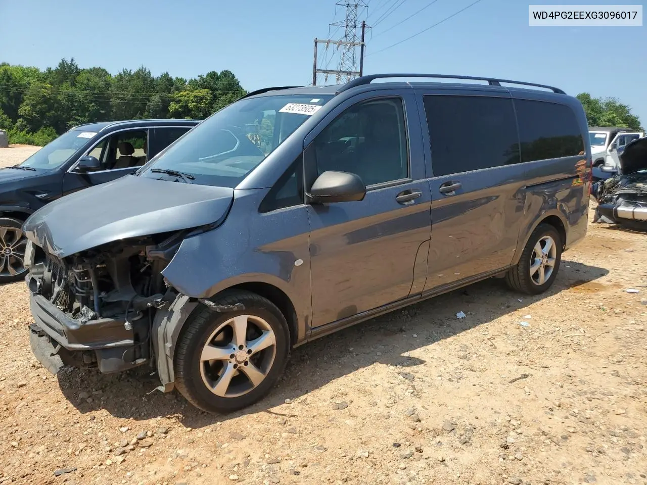 2016 Mercedes-Benz Metris VIN: WD4PG2EEXG3096017 Lot: 63273605