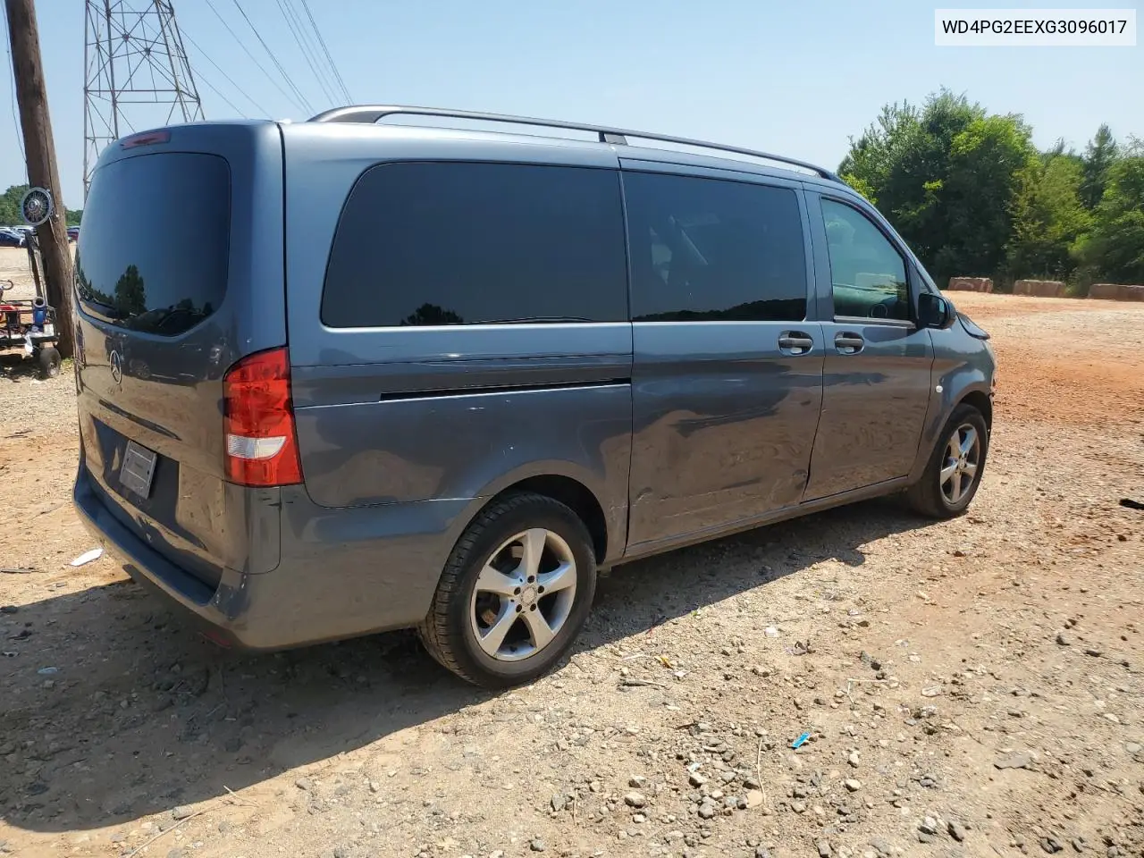 2016 Mercedes-Benz Metris VIN: WD4PG2EEXG3096017 Lot: 63273605
