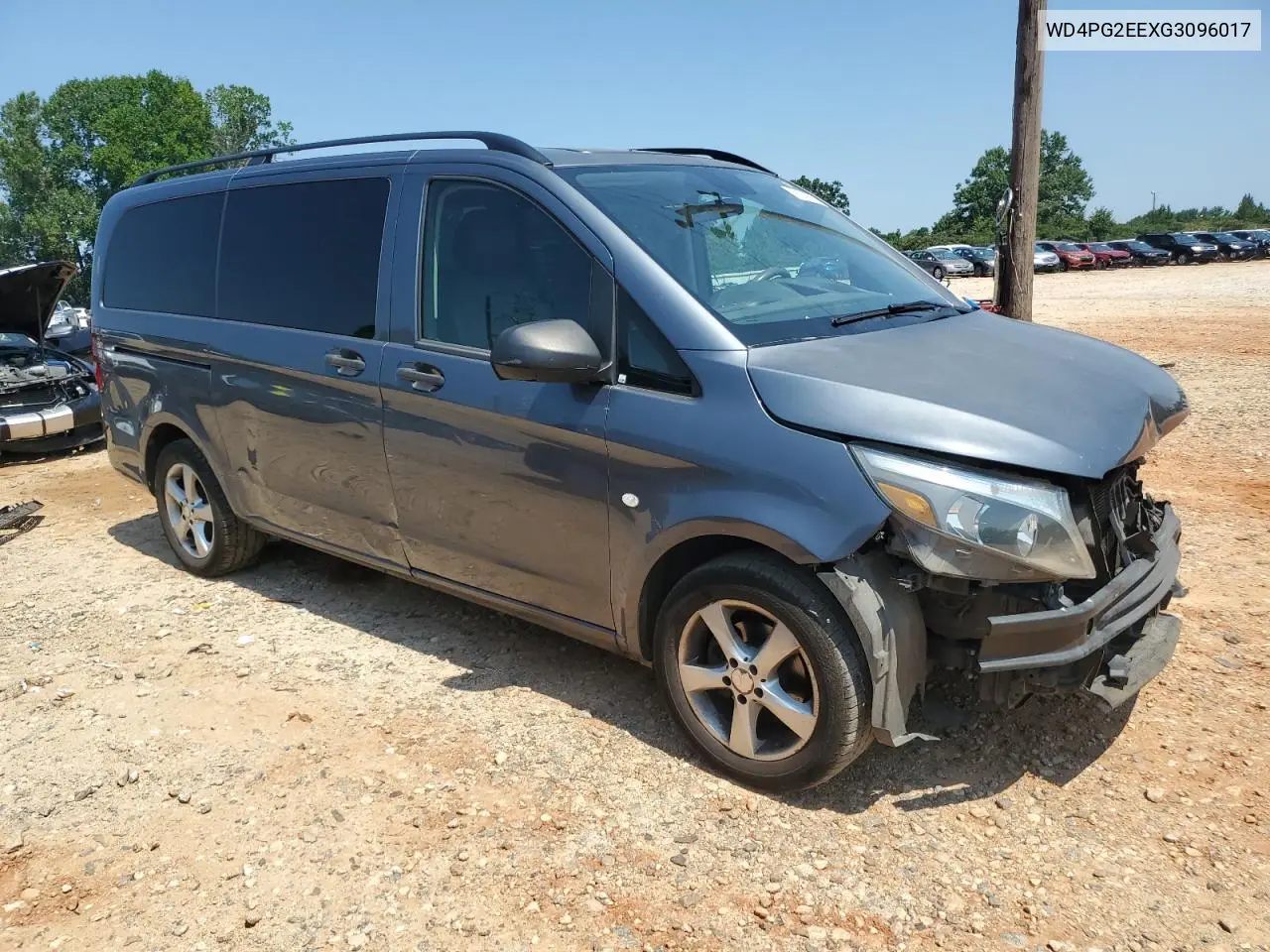 2016 Mercedes-Benz Metris VIN: WD4PG2EEXG3096017 Lot: 63273605