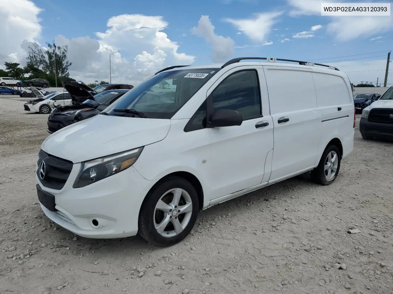 2016 Mercedes-Benz Metris VIN: WD3PG2EA4G3120393 Lot: 63779335